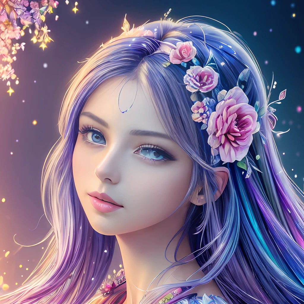 (masterpiece, best quality, beautiful digital art:1.4), dream in color, magical, ultra detailed, insanely intricate, wallpaper, 8k, 1 girl in