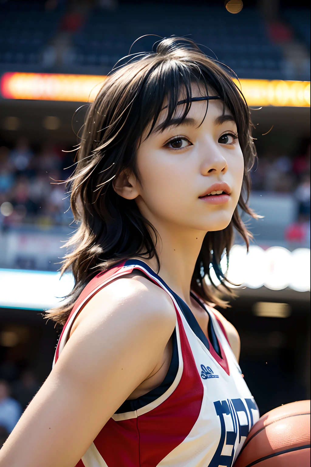 masterpiece、超High resolution、Great job!、She has a very cute face and a young figure like an idol.々A 20-year-old Japanese girl with unique features、Gentle and cute、A kind smile、She&#39;s a naked cheerleader、Naked while cheering at a basketball game　I&#39;m naked with no clothes on　Medium size bust、She&#39;s naked、whole body、RAW Photos、Genuine、High resolution、Life、No copyright notice