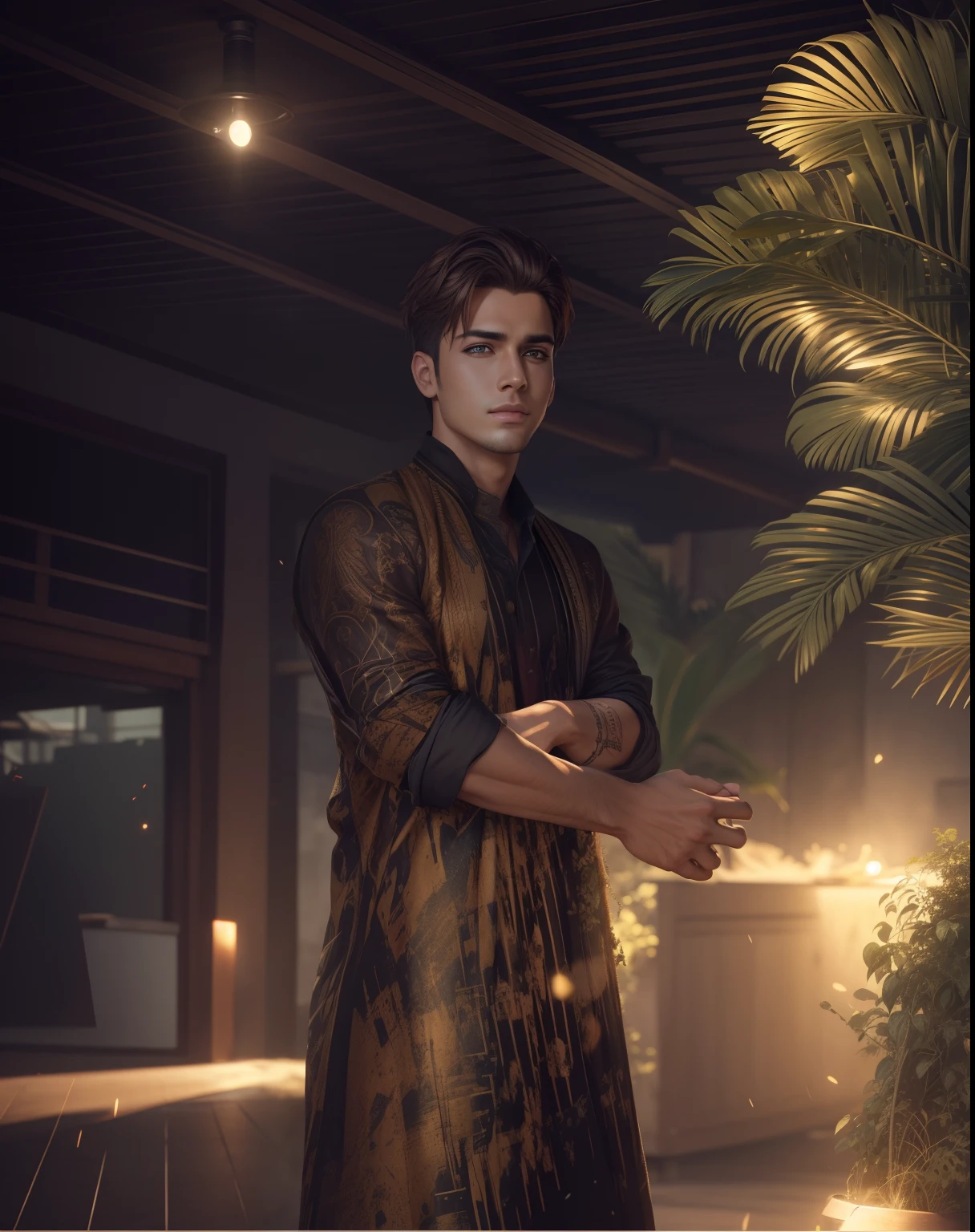 Handsome boy realistic face cinematic background HD hyper quality wise vibe