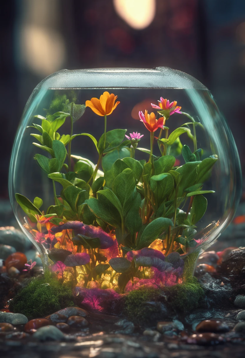Make me a surrealist art with plant watering money