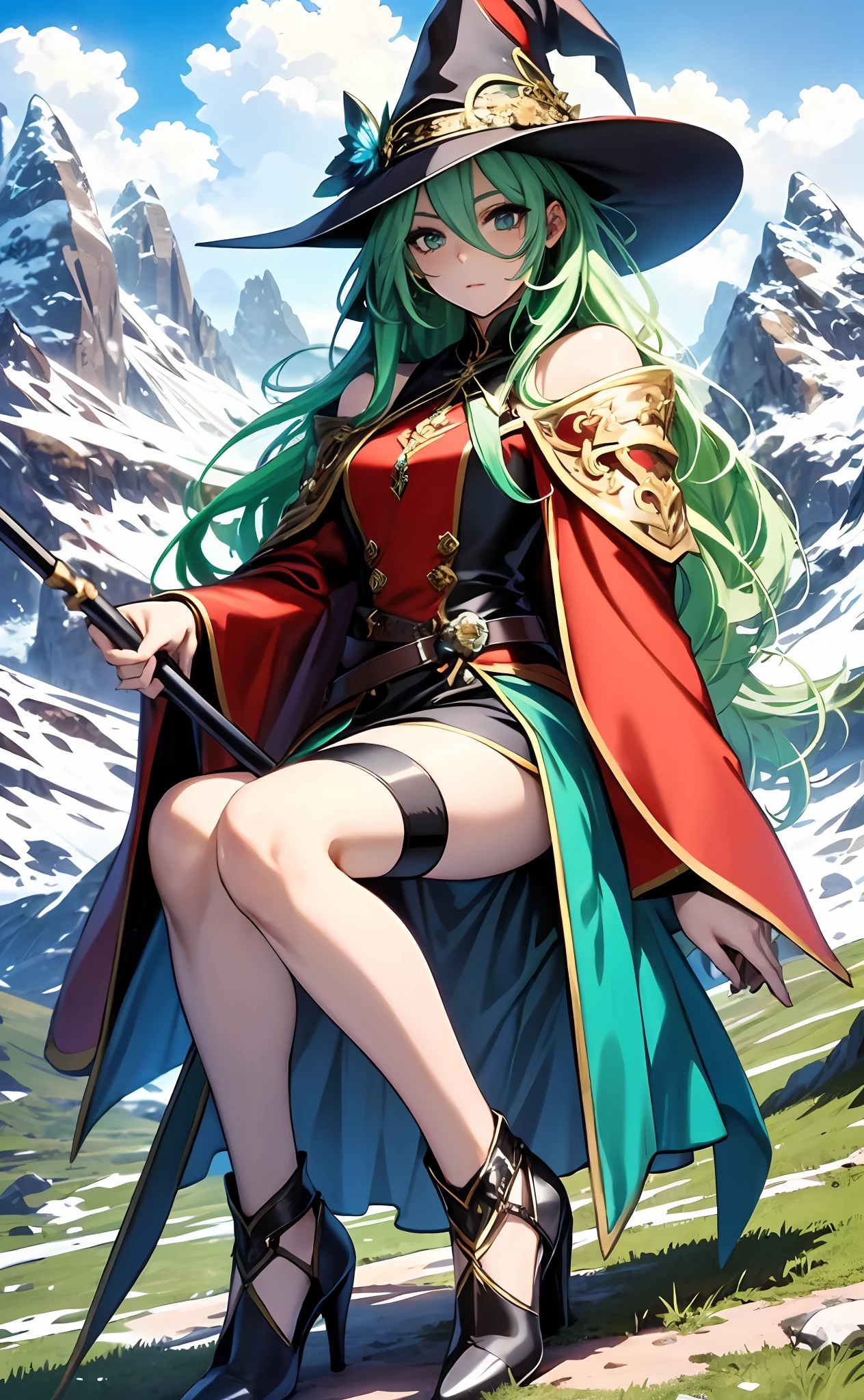 archer, huntress, masterpiece, best quality, super detailed, illustration, super detailed face, best face, forest, 20 years old, royal sister, 1girl, cold expression, bloodthirsty, small breasts, well-proportioned muscles, slender, sporty beauty, sadistic, light green messy hair, green eyes, fair skin, cat ears, tail, princess, beautiful legs, sharp teeth, seductive cleavage, barbarian underwear, fur shorts, tooth necklace, cape, leather boots, leg tattoos, daggers, fur ornaments, intricate details --auto --s2