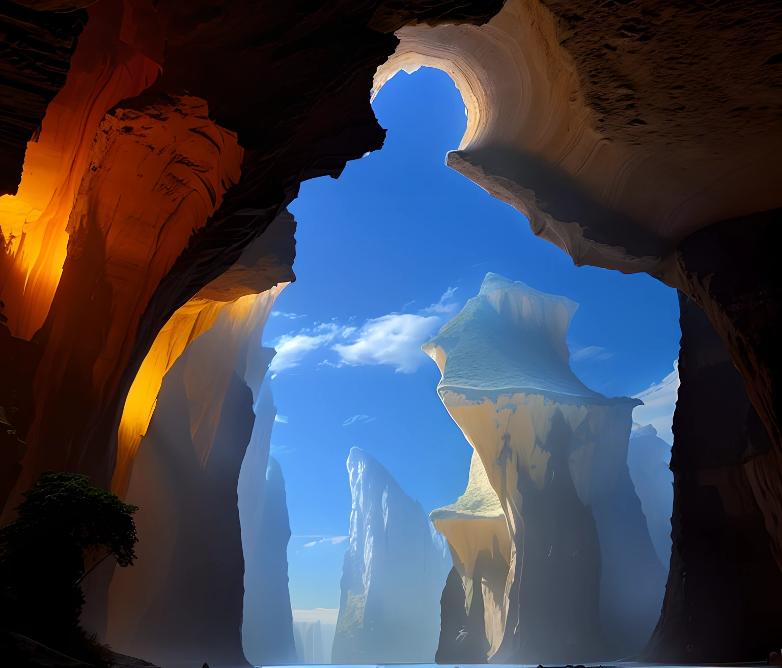 Karst cave,stalagmites