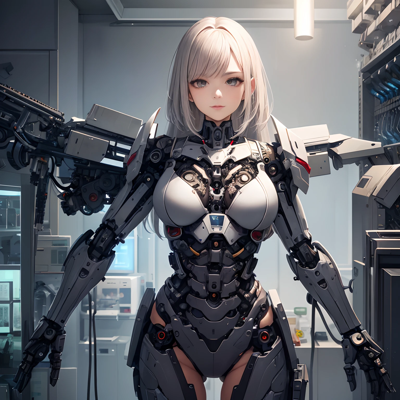 (masterpiece), (top-quality), masterpiece, (High Definition CG Illustration), ((extremely delicate and beautiful)), (Since a while ago), Cinematic Light, Beautiful but cruel, Erotic and grotesque mechanical girl wearing cyberpunk sunglasses, super realistic details, portlate, globalillumination, Shadow, ultra-sharp, Convoluted, ornaments detailed, cold color, metals, highly intricate detail, Realistic light, CGSoation Trends, radiant eyes, neon details, Mechanical limbs, blood vessels connected to tubes, Mechanical vertebrae attached to the back, mechanical cervial attaching to the neck, Wires and cables connecting to the head, slightly larger breasts, Slightly larger buttocks, ((lamentation)), ((Angel wings)), (Emphasis on mechanical skeleton,Emphasis on mechanical interiors,Put a little emphasis on mechanical bones), clear light blue eyes, Realistic physical breasts, Soft breasts, Light blue mechanic, Red Eyes, Exposed
