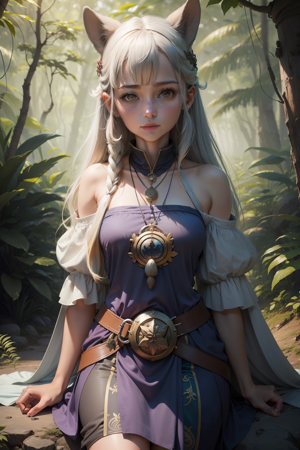 cria uma nova imagem de Mia: Uma arqueira talentosa com um humor indiferente e uma atitude independente. Mia grew up in the lush forests of the kingdom and is passionate about nature. She brings balance to the group with her wisdom and connection to the world around her. Mia is the first to recognize Hiro's potential and helps him unlock the secrets of the amulet, thanks to his intuitive understanding of magic