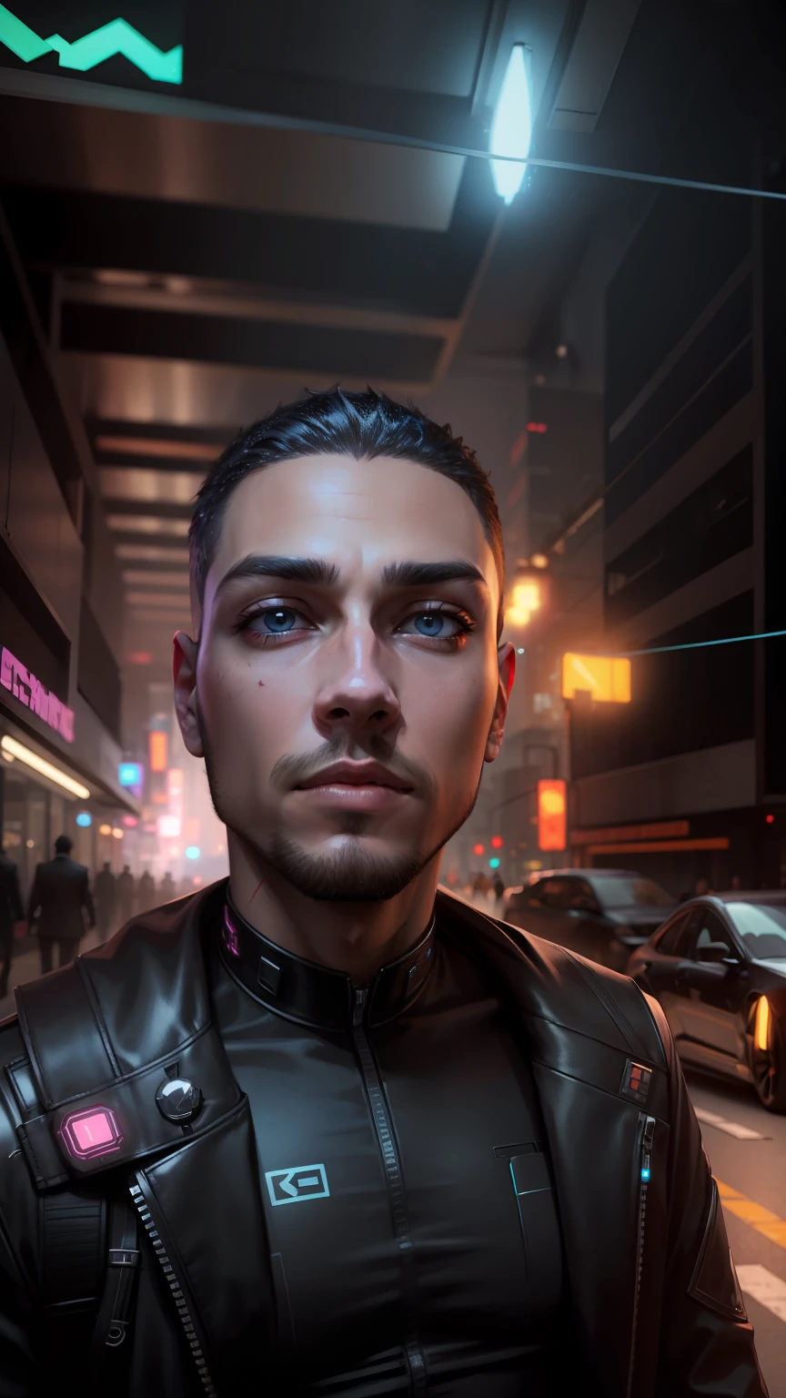 change background cyberpunk handsome boy,realistic face,8k,ultra realistic. --auto