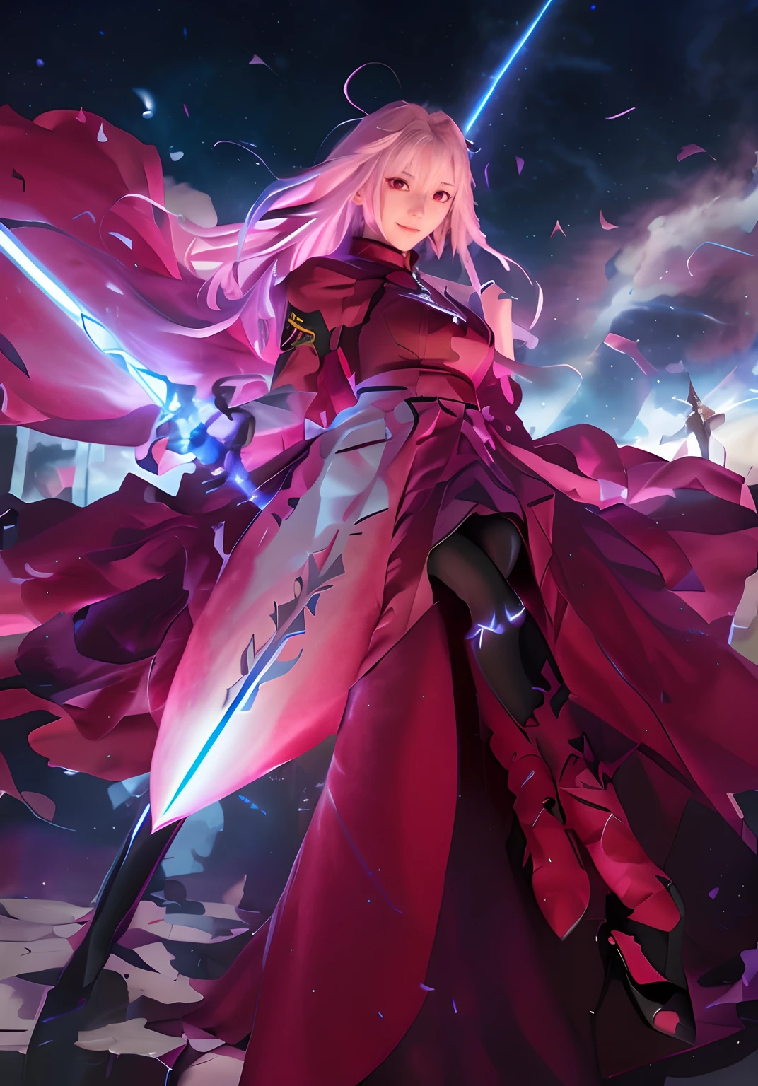 Holding a sword in his left hand anime girl in a blue dress with a sword in her hand, anime style like fate/Stay Night, Gentle expression、anime goddess, Fate Grand Order, Smiled look、Soft look、Made in the studio of the most beautiful anime painters, epic light novel art cover, ufotable art style, cushart krenz key art feminine, from the azur lane videogame, azur lane style, epic light novel cover art、Full body shot+shoe+Sitting、Grab the sword with your right hand、Hold the vertical with your left hand、Vampire Princess、Photoquality、Realistic depiction