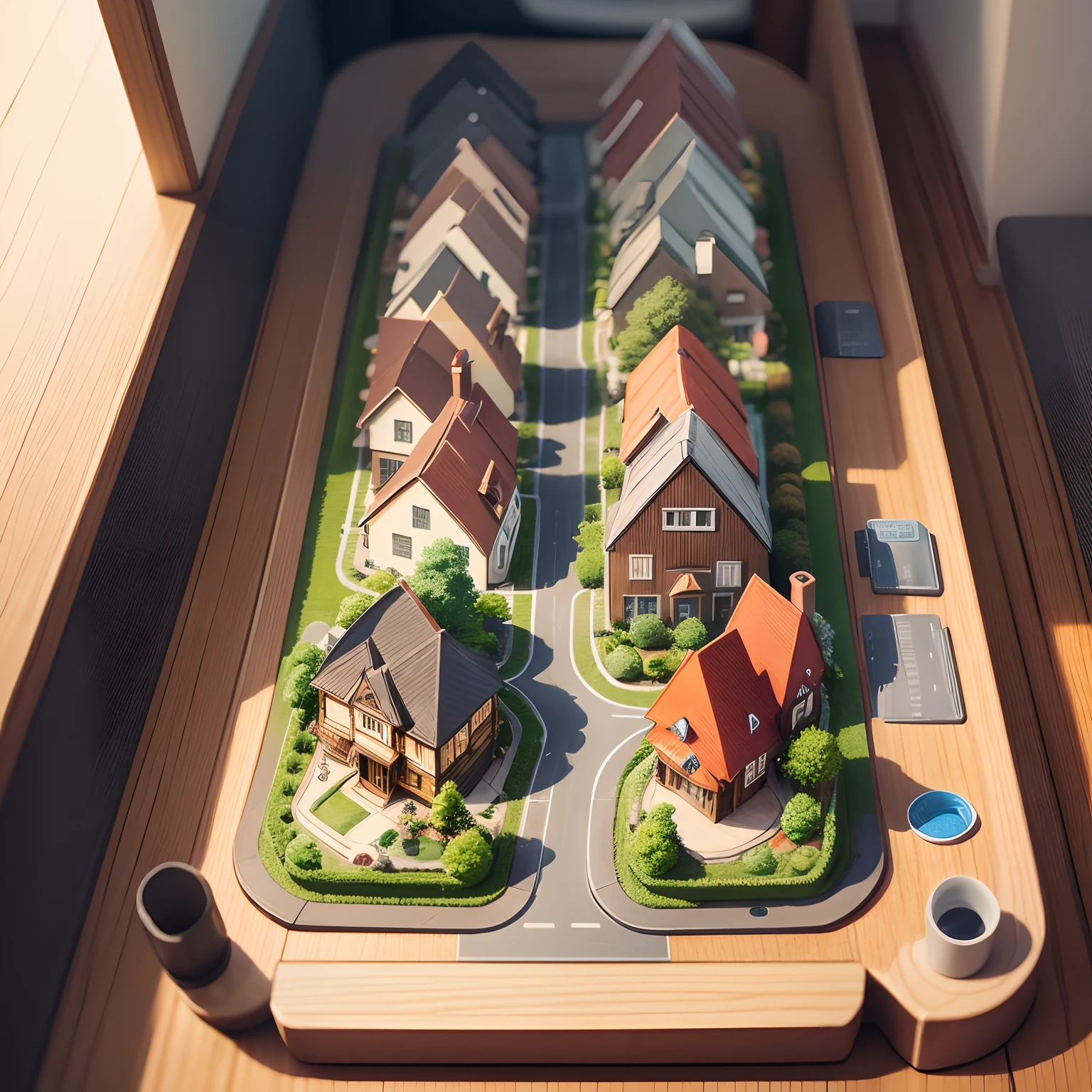Game of Life、On the board、Miniature cars and houses --auto