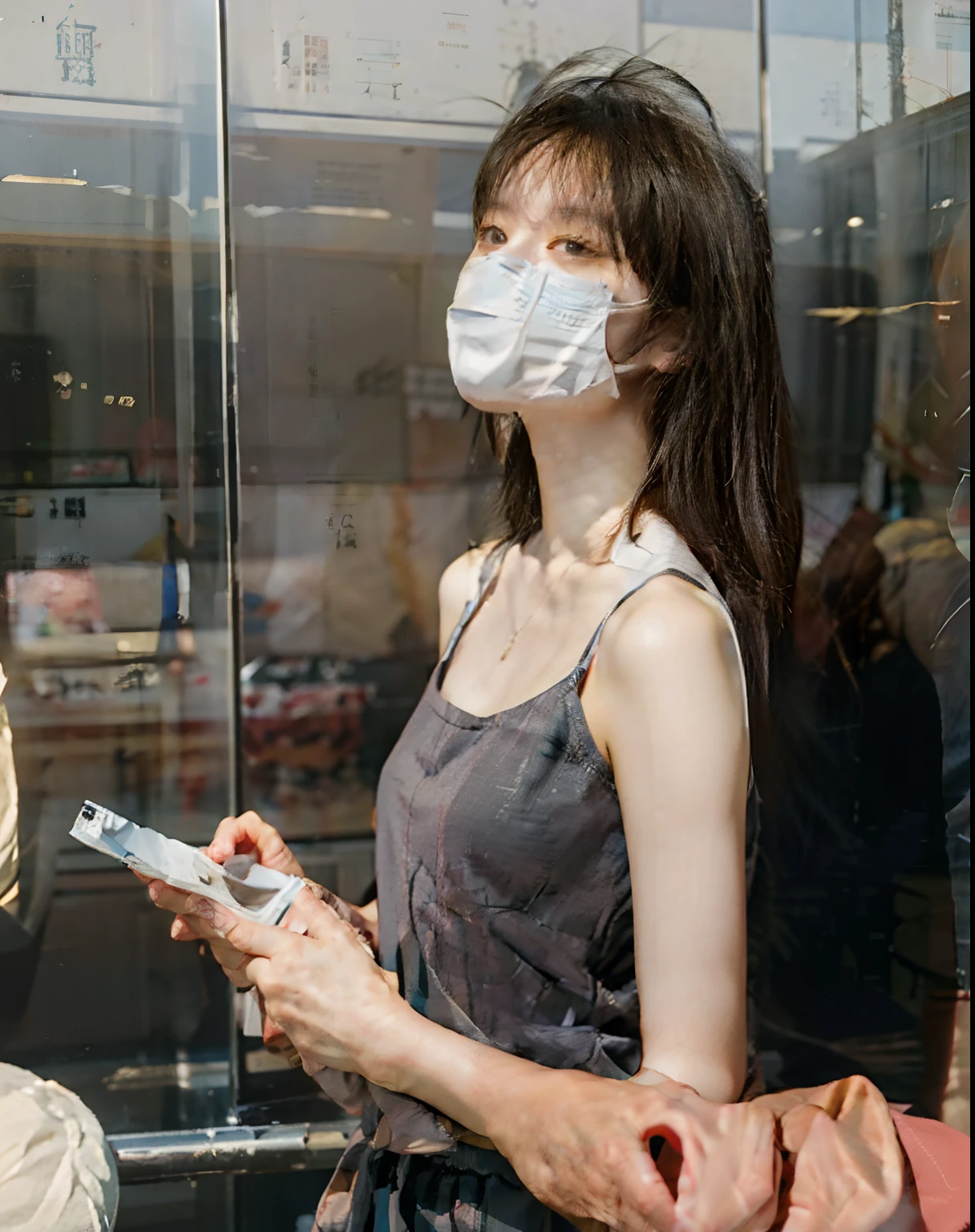 best qualtiy,超高分辨率,(真实感:1.4),1girl,Raised sexy,Bigchest,Skin texture,Real Human
