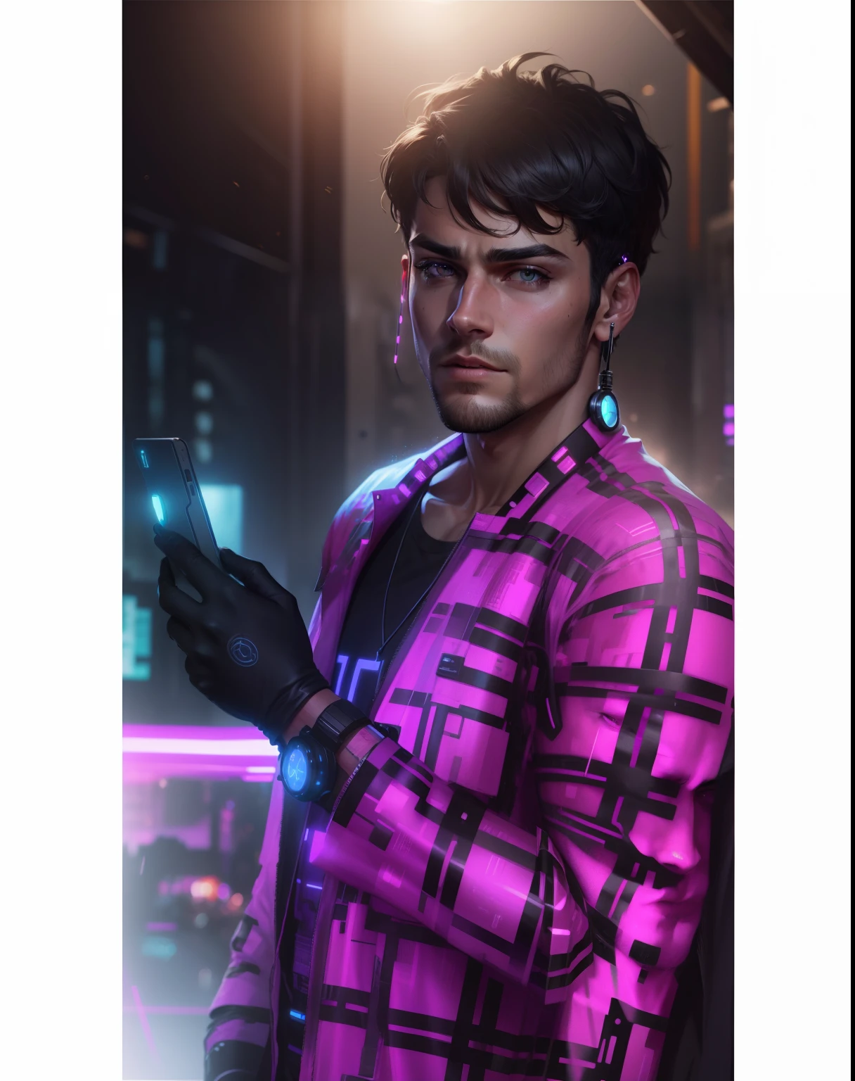 Change background cyberpunk handsome boy realistic face. 8k ultra realistic
