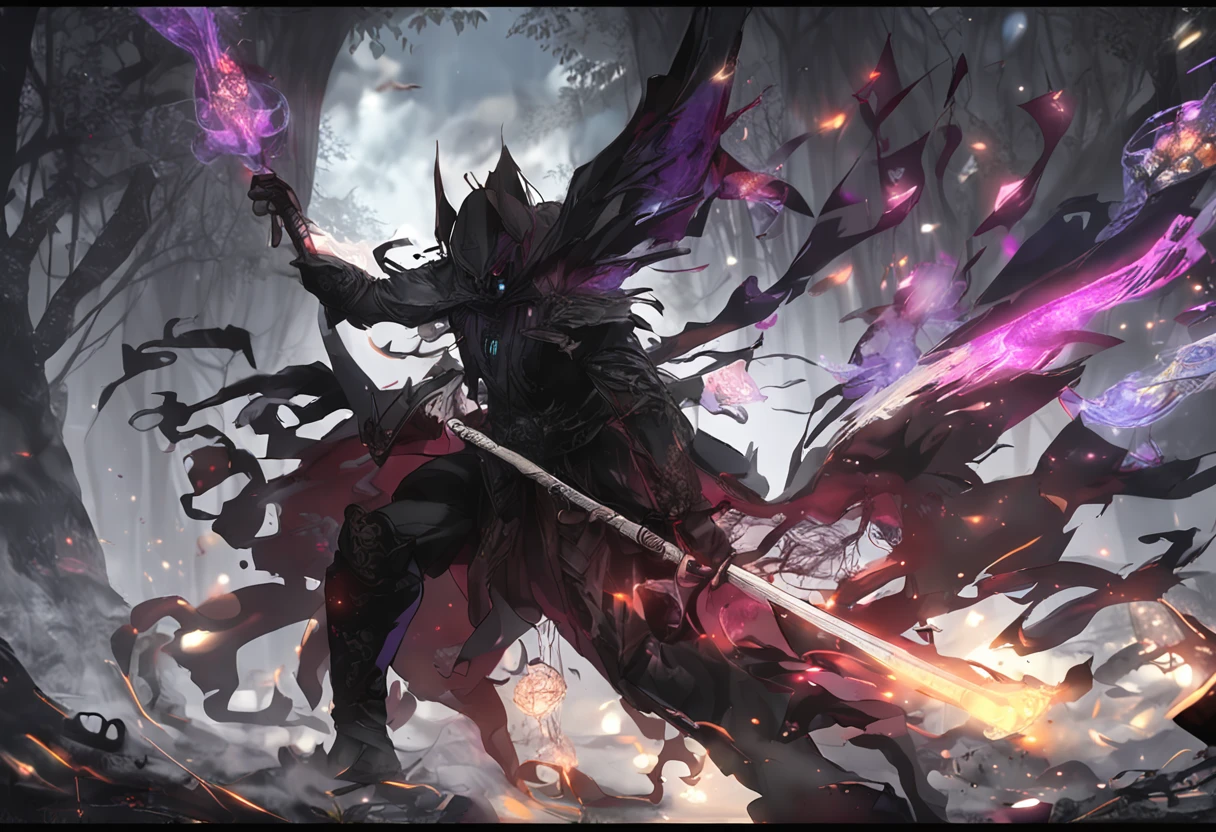 Best quality, Masterpiece, 超高分辨率, (photograph realistic:1.4), surrealism, Dream-like,fusionart, Shadowdancer, shadow magic, darkness control, stealth, shadowstep, umbral spells, hidden blade,
