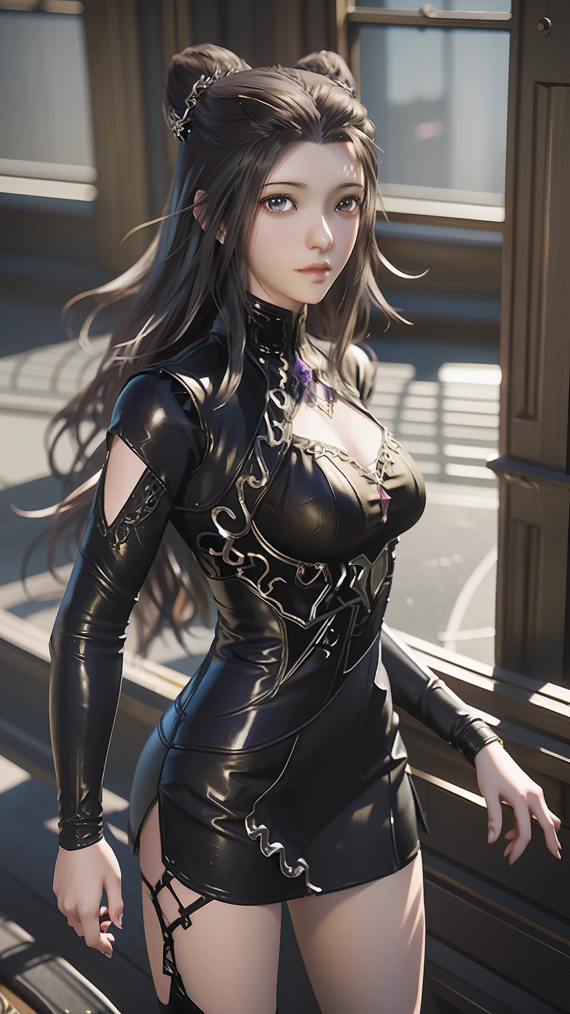 anime - style image of a woman in a short skirt and jacket, Smooth anime CG art, made with anime painter studio, Realistic anime 3 D style, photorealistic anime girl rendering, drawn in anime painter studio, Photorealistic anime, anime styled 3d, 3 d anime realistic, maya fey from ace attorney, Makoto Shinkai. High detail, anime realism style