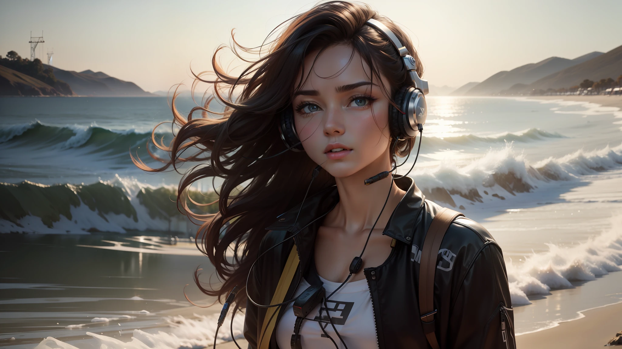 8k,4k , best quality, with headphones