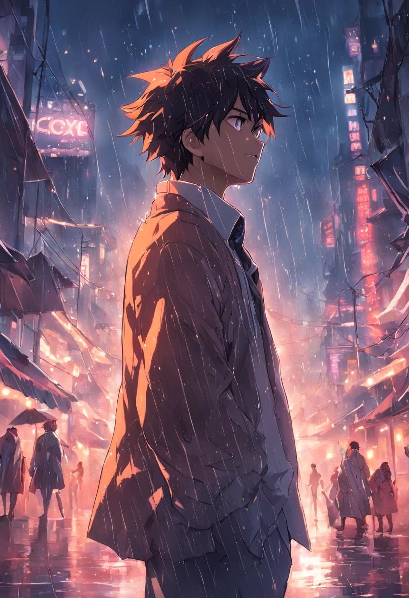 photo of vijay from beast movie standing outside the city 17, rainy, rtx, octane, unreal
