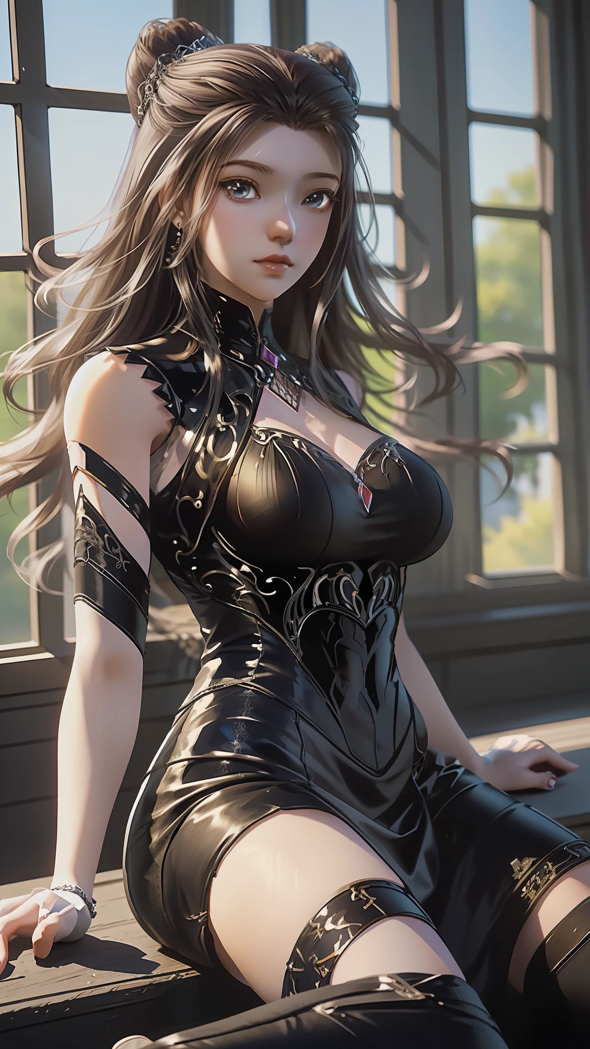 ((Best quality)), ((masterpiece)), (detailed:1.4), 3D, an image of a beautiful cyberpunk female,HDR (High Dynamic Range),Ray Tracing,NVIDIA RTX,Super-Resolution,Unreal 5,Subsurface scattering,PBR Texturing,Post-processing,Anisotropic Filtering,Depth-of-field,Maximum clarity and sharpness,Multi-layered textures,Albedo and Specular maps,Surface shading,Accurate simulation of light-material interaction,Perfect proportions,Octane Render,Two-tone lighting,Wide aperture,Low ISO,White balance,Rule of thirds,8K RAW,