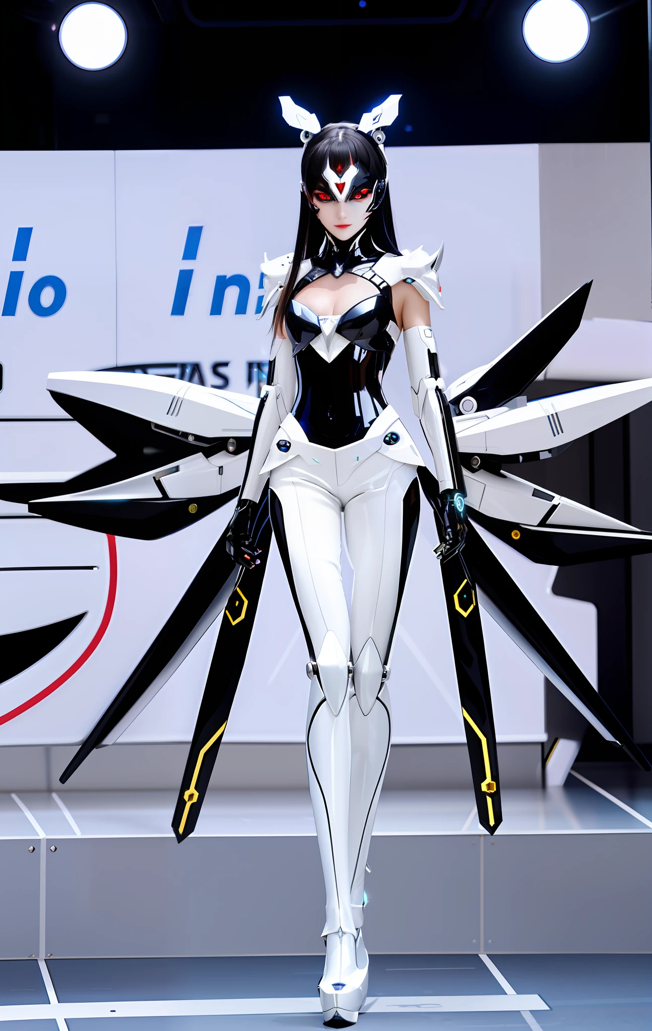 "robot face, sleek metallic design, futuristic aesthetic, glowing eyes, intricate details, sharp edges, high-tech features"