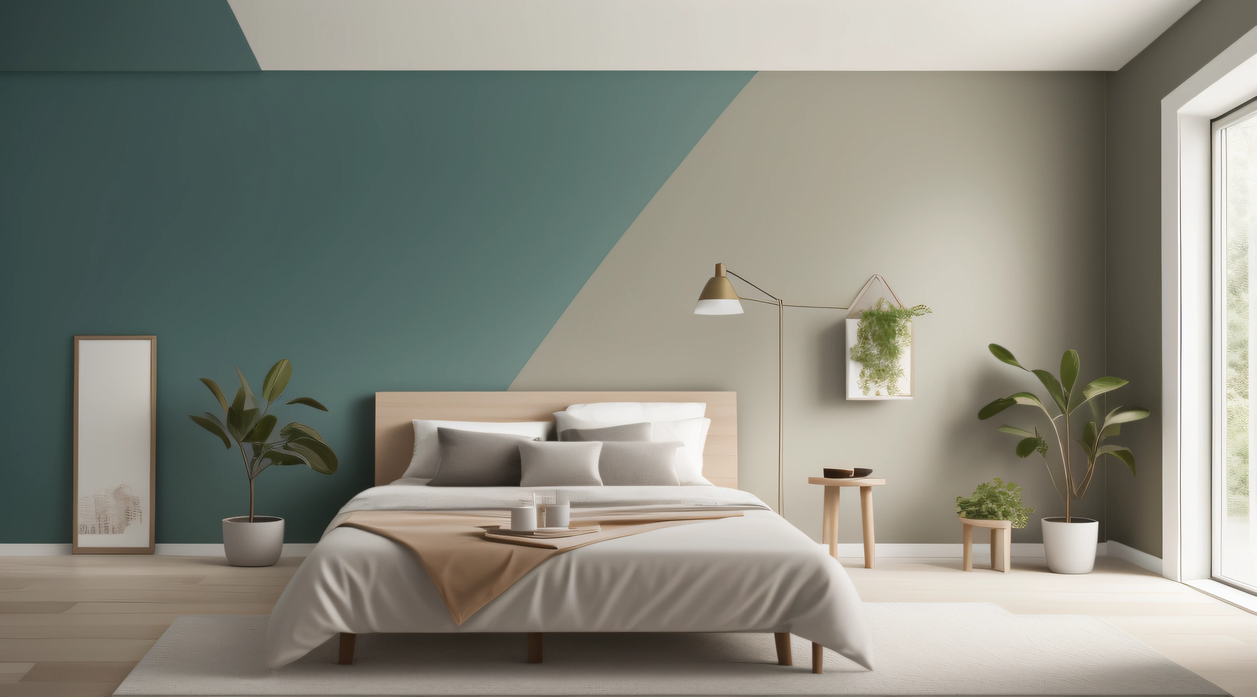 A minimalist wall with a soothing Finn  color