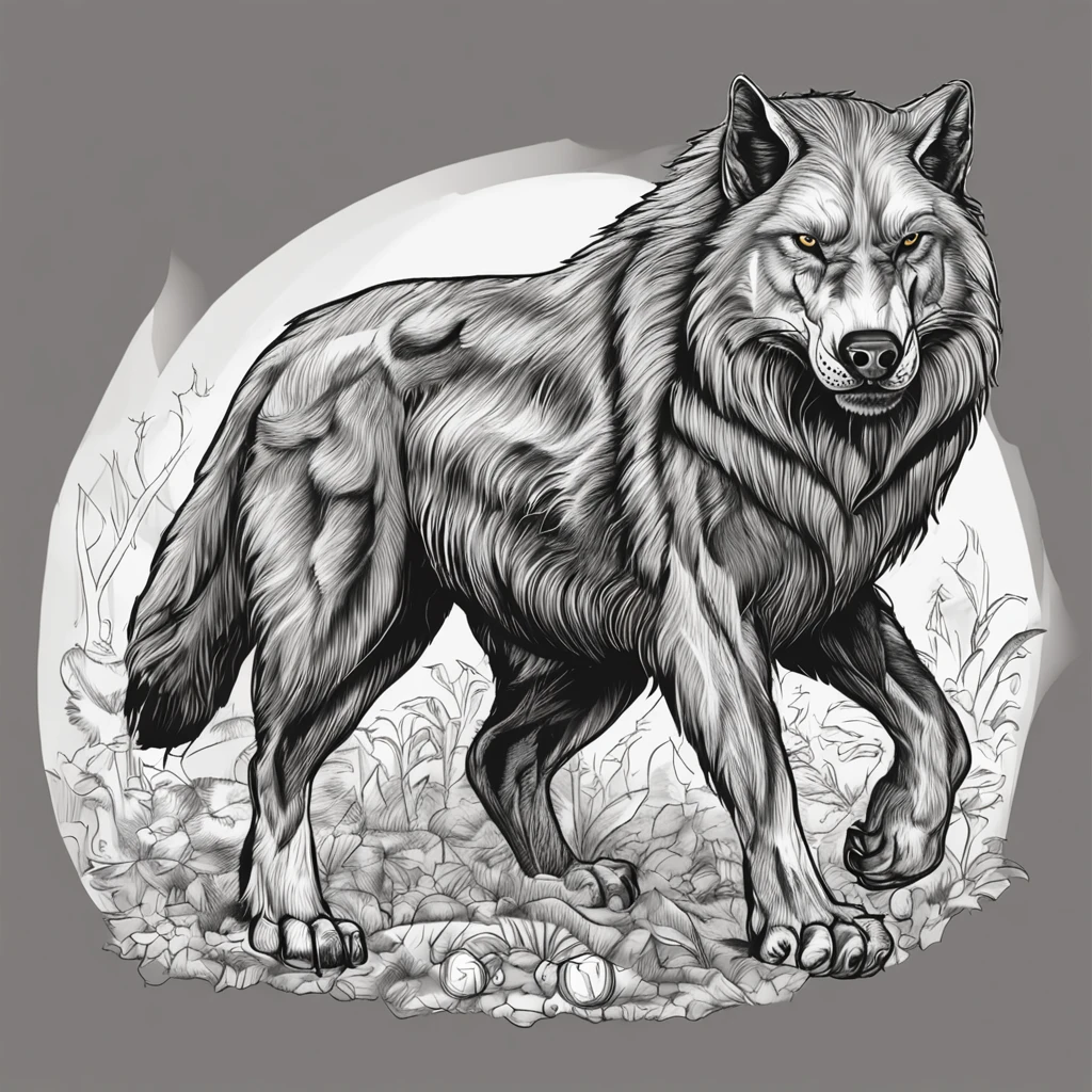 lobo preto imagem melhor qualidade desenho
