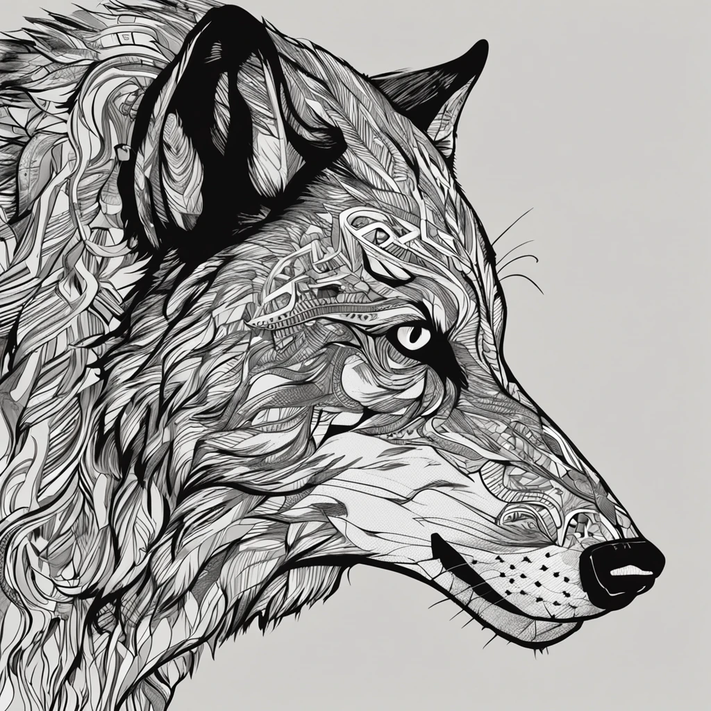 lobo preto imagem melhor qualidade desenho