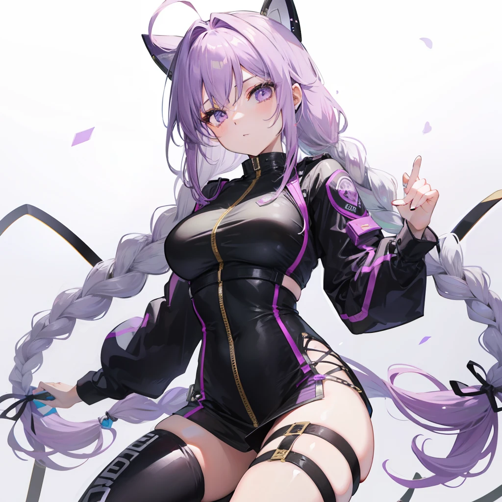 anime characters with purple hair and black hoodies, next to each other, gamoe yandere grimdark, 2d anime style, anime in fantasy style, official fanart, puce and vermilion, Fan art of jogo 2D, A little red and purple, 2d art, 2d art, not anime style, gamoe yandere, 2 d anime, zerochan art