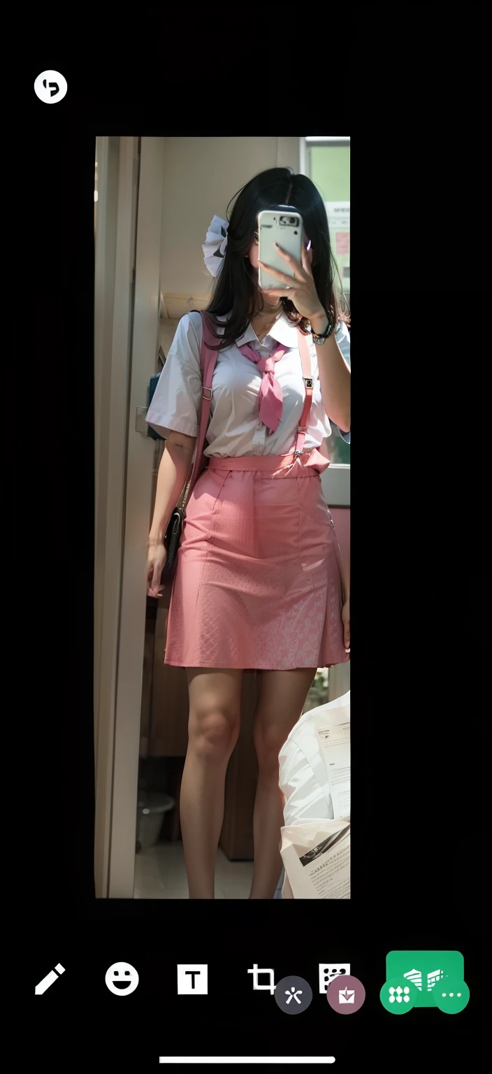 Pink student dress