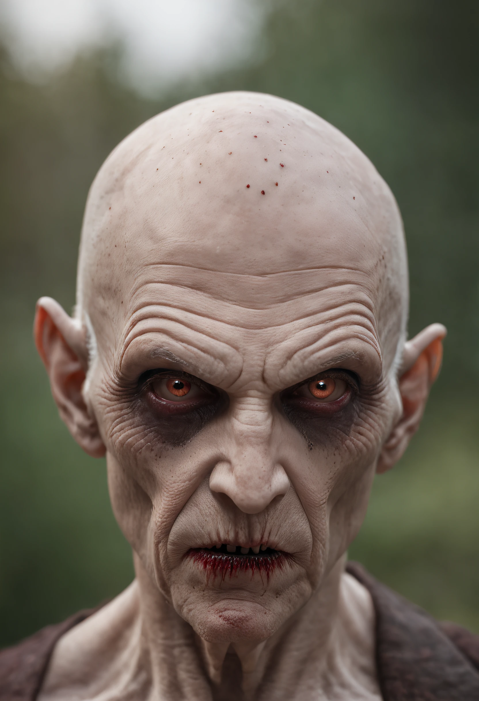 RAW photo, best, masterpiece, best quality, high quality, extremely detailed (scary male Nosferatu vampire lord: 1.3), elder vampire, long fangs, pale skin, best quality, cinematic lighting, sharp focus, photo-realistic, ultra-realistic, 8k