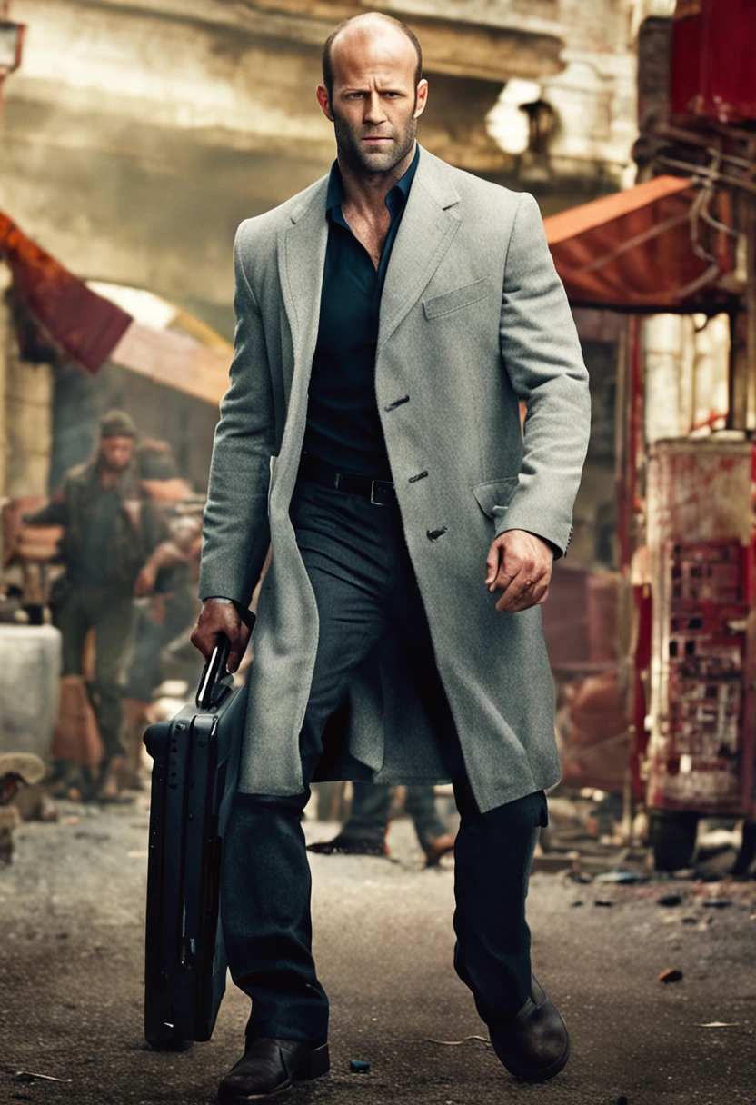 1Jason Statham、top-quality、Top image quality、The upper part of the body