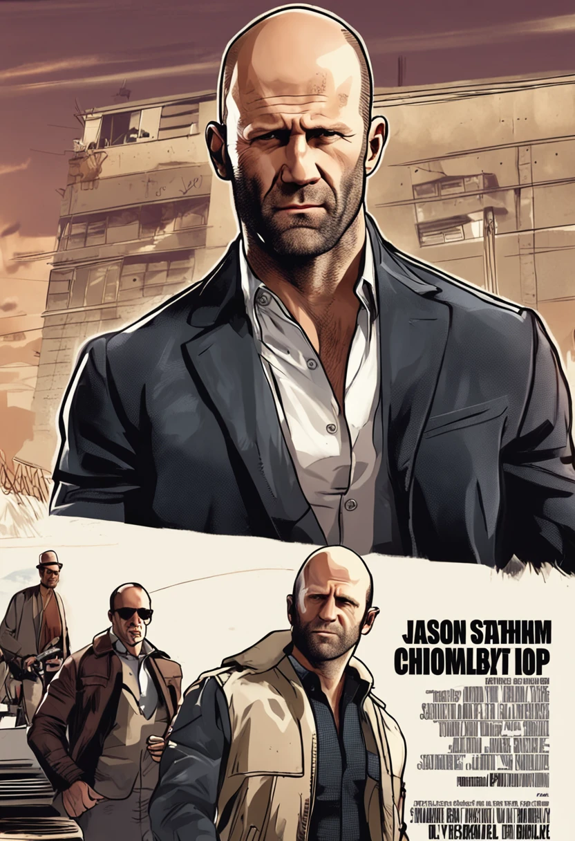 １Jason Statham、top-quality、Top image quality、The upper part of the body