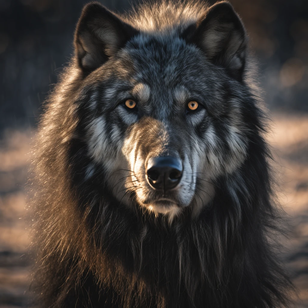 lobo preto rosnando com desntes grandes peludo fundo imagem escura noturna (HDR) (papel de parede) (Cinematic lighting) (foco nítido), master part, melhor qualidade, (muito detalhado CG unificado 8k papel de parede), (muito detalhado CG unificado 8k papel de parede), (melhor qualidade)
