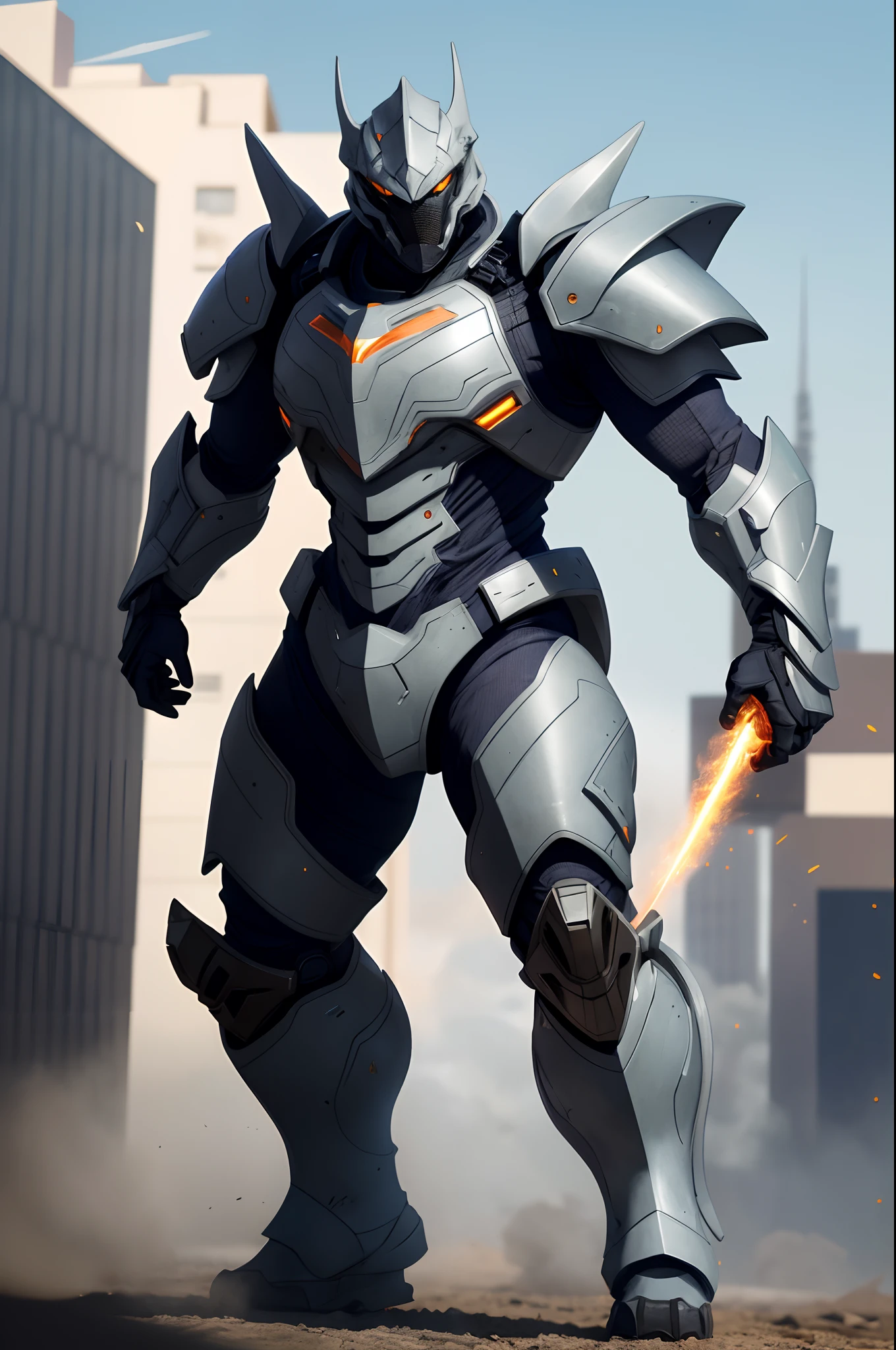 A high-tech combat armor suit inspired by Godzilla concept, Godzilla concept biotech battle armor, (Natural light, professional lighting:1.2, cinematic lighting:1.5, best shadow), (masterpiece:1.5), high definition, best quality, ultra-detailed, extremely delicate, anatomically correct, creativity, RAW photo, unreal engine 5, High-tech armored suits, psychedelic details, BiophyllTech, (add electric power around), fantasy, ultra intricately detailed, Ultra-complex design, A bio-sensitive high-tech battle armor suit infused with Godzilla characteristics, The angular design on the body is illuminated and the display is charging, (energy waves, Energy particles), octane render, perfect images quality, realistic, sure real, full hd, 32k, ((character concept art)), full body character drawing