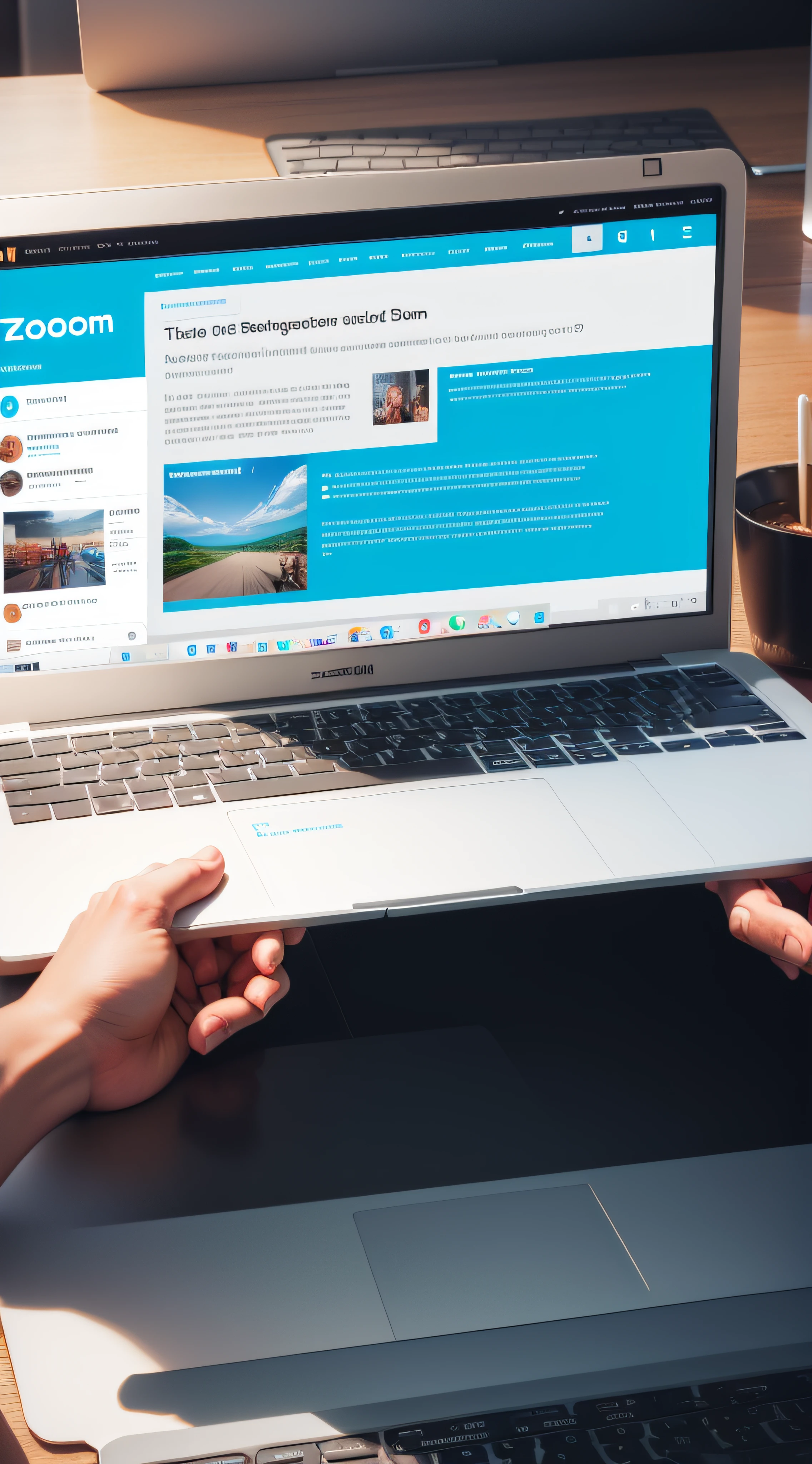 Zoom in on a laptop screen showing a well-designed blog post