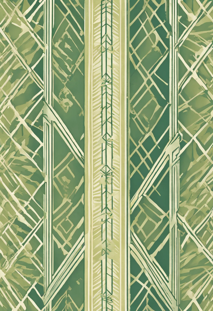 a close-up of a wall with a pattern of arrows on it, Art Deco e pattern, art nouveau wallpaper, Conception de papier peint, Art Deco model, painted pale yellow and green, inspired by Eugene Burnand, Contexte de Jugendstil, Papier peint jaunissant, 1920, 1 9 2 0, ( Art Deco ), 1 9th century, 19th century