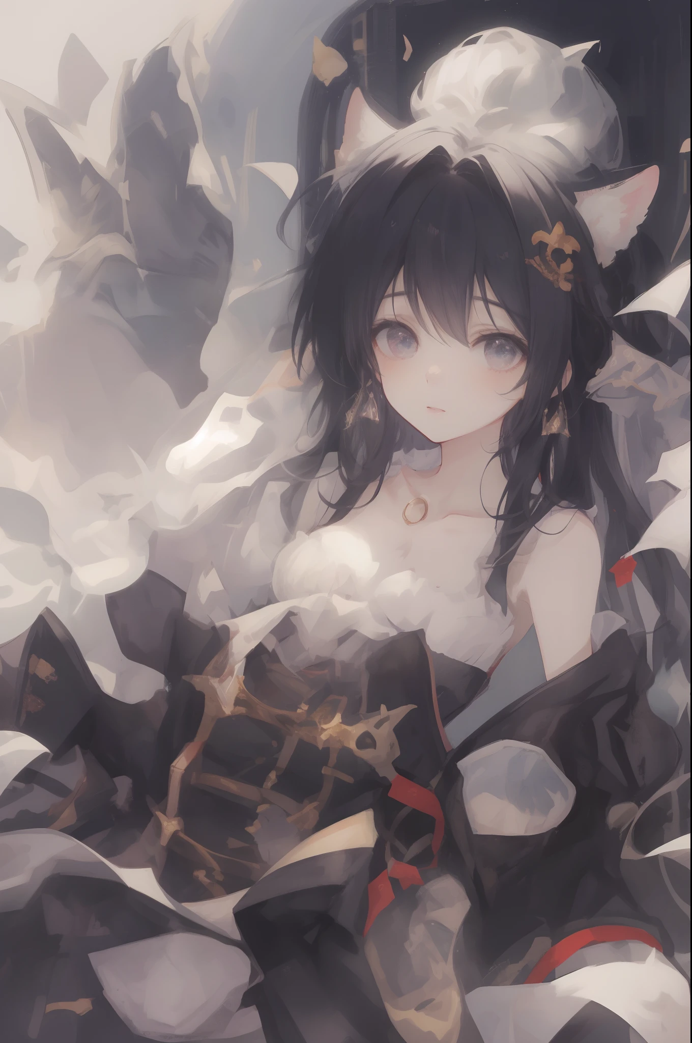 "(full body shot of:1.4),Space art,1 Cheongsam woman,Standing posture,Bigchest,Slender figure,perfectly proportions,Delicate hair accessories,Sweet laugh,4K,.。.。.。.3D。"