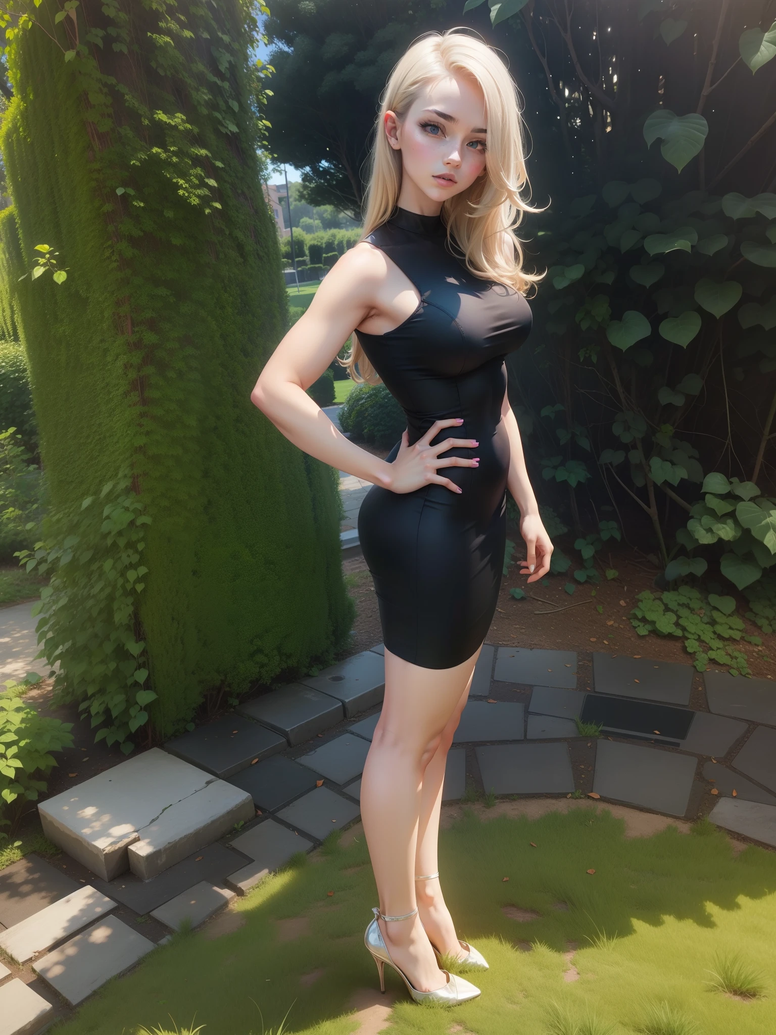 Girl with heels and very tight dress