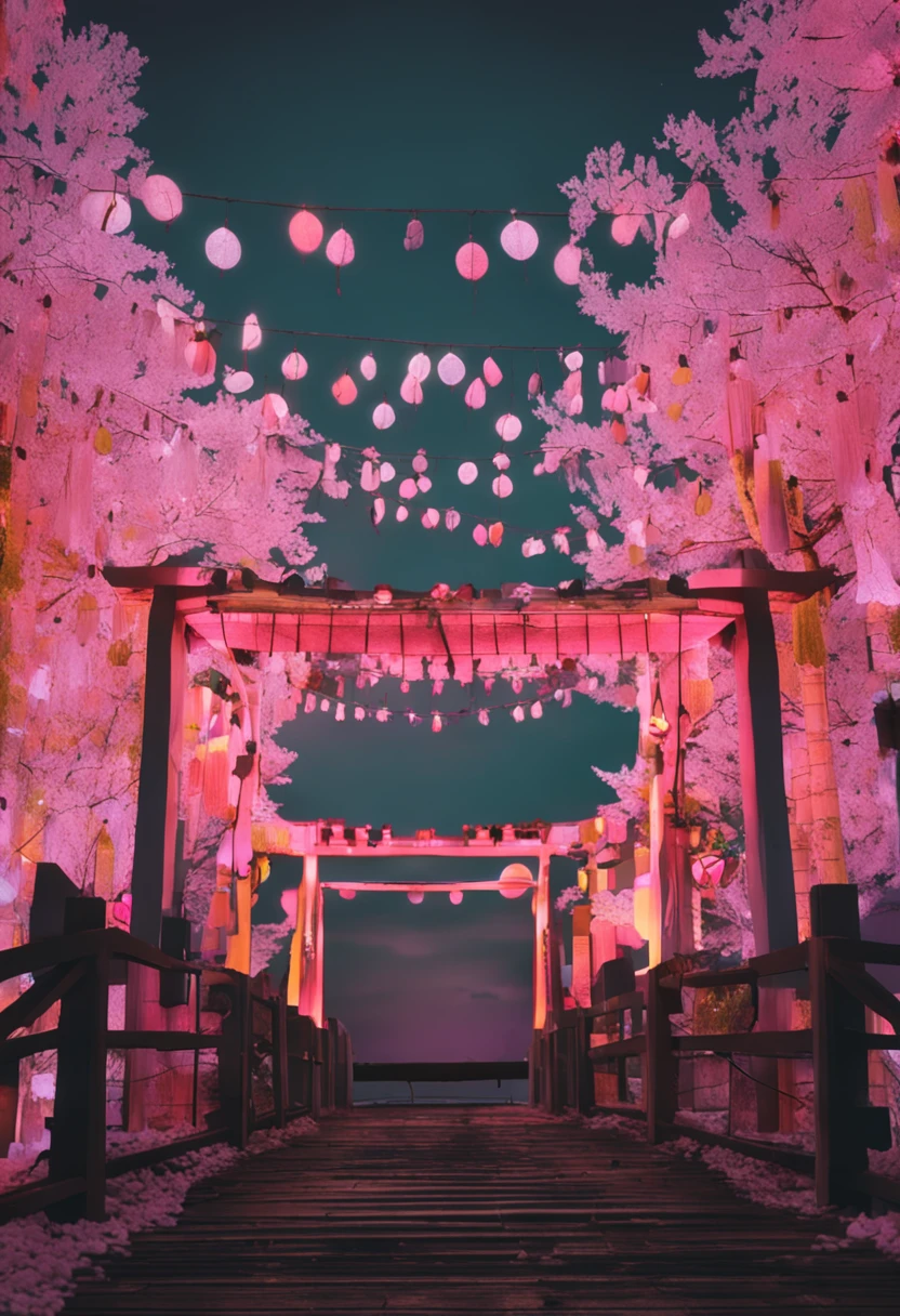 Tanabata，Magpie Bridge，both sexes，cold shades，RAW，photorealestic，𝓡𝓸𝓶𝓪𝓷𝓽𝓲𝓬，Cold and warm contrast