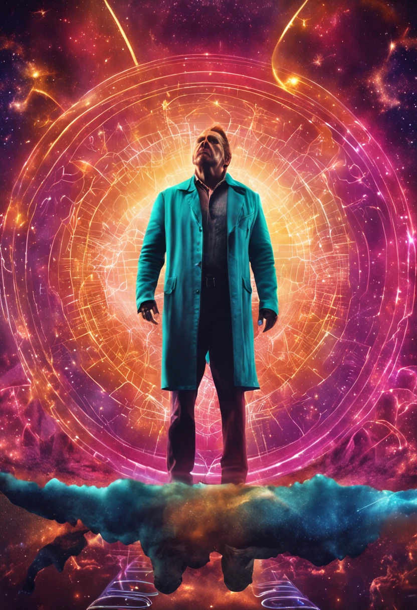 hombre en el centro, en medio del magico universo, cuerpo astral, eterico, Etheric atmosphere, Aurico