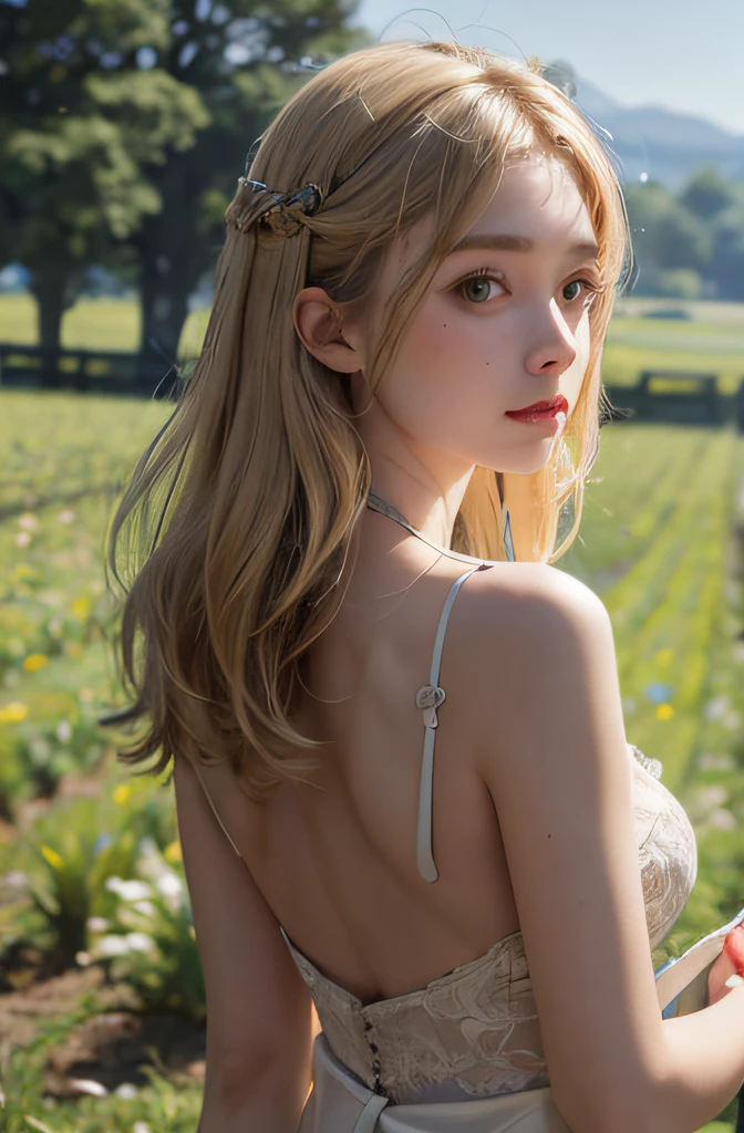 (realistic:1.5), 8K, Super high quality women, intricate body details, (short: 1.3), (highest quality: 1.0), (Super high sharpness: 1.0), (thin hair:1.4),(Beautiful and delicate depiction of eyes),((((nude)))),unreal engine:1.4,photorealistic:1.4, skin texture:1.4, masterpiece:1.8,highest quality at best,full body shot、(((beach)))、long limbs、smile、((Blonde braided hair))、(((back)))1