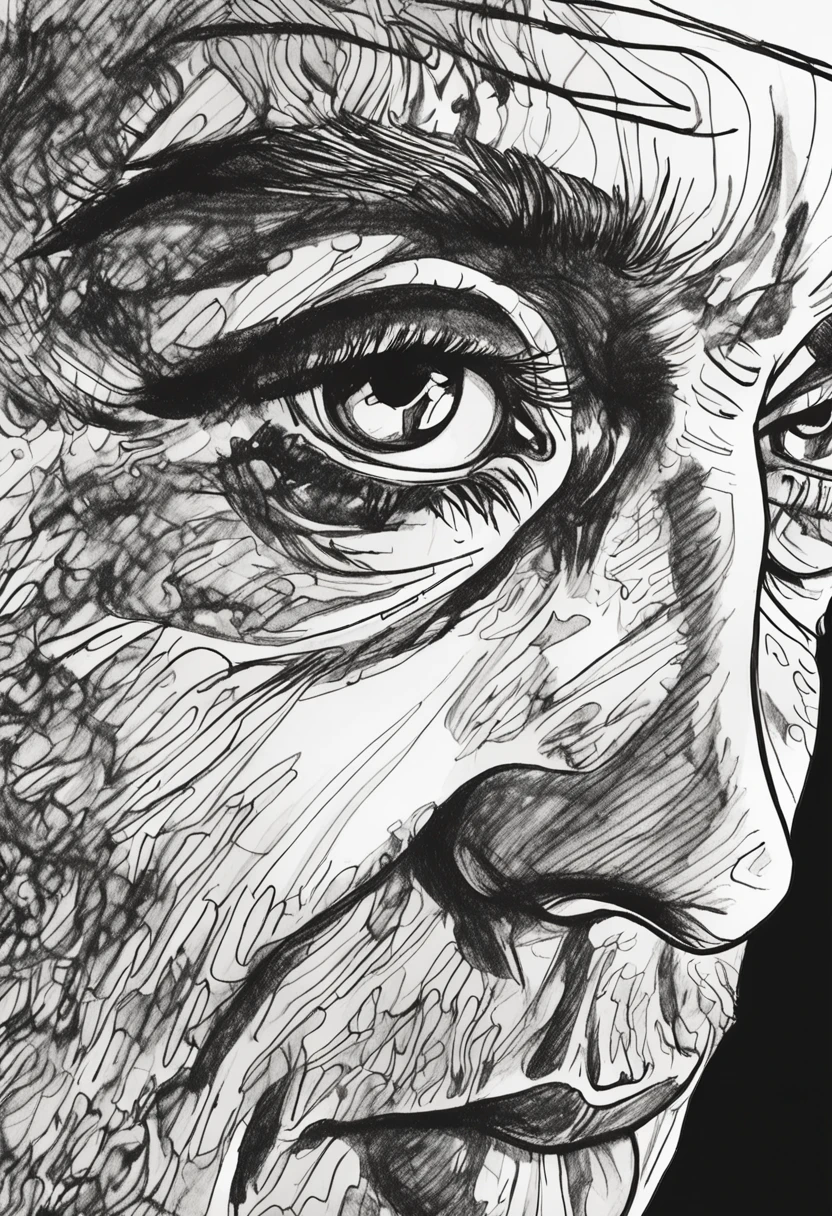 Someone is drawing a close-up picture of a person's eyes, Ink illustration with shadows, hand drawn animation, Enhanced eye detail, Black and white ink style, Detailed face and eyes, sketched 4k, illustration sharp detail, Details in shadow, hand drawn animation, detailed face background detail, Inks and screentones, Pen and ink work. Sharp Focus Someone is drawing a close-up picture of a person's eye, Ink painting by Bernard d'Andréa, deviantart, Digital Art, Ink illustration with shadows, hand drawn animation, Enhanced eye detail, Black and white ink style, illustration sharp detail, Details in shadow, Detailed face and eyes, sketched 4k, hand drawn animation, Inks and screentones、Japan-like anime characters