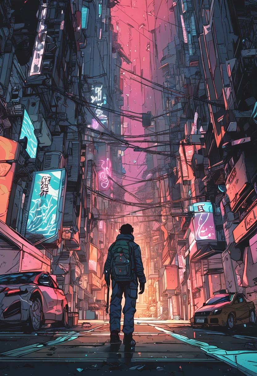 character renato russo, vocelista banda legiao urbana, cosmic energy by dan mumford, yusuke murata, makoto shinkai, ross tran, cosmic, intricate detail, cinematic, 8 k, cel shaded, unreal engine,