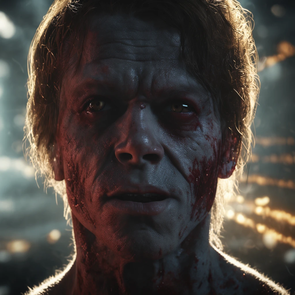 (ohwx) a young demon in a dark room with a creepy look on his face, close up, front view, close up, horror movie style, photography, natural light, photorealism, cinematic rendering, ray tracing, the highest quality, the highest detail, Cinematic, Third-Person View, Blur Effect, Long Exposure, 8K, Ultra-HD, Natural Lighting, Moody Lighting, Cinematic Lighting, remix