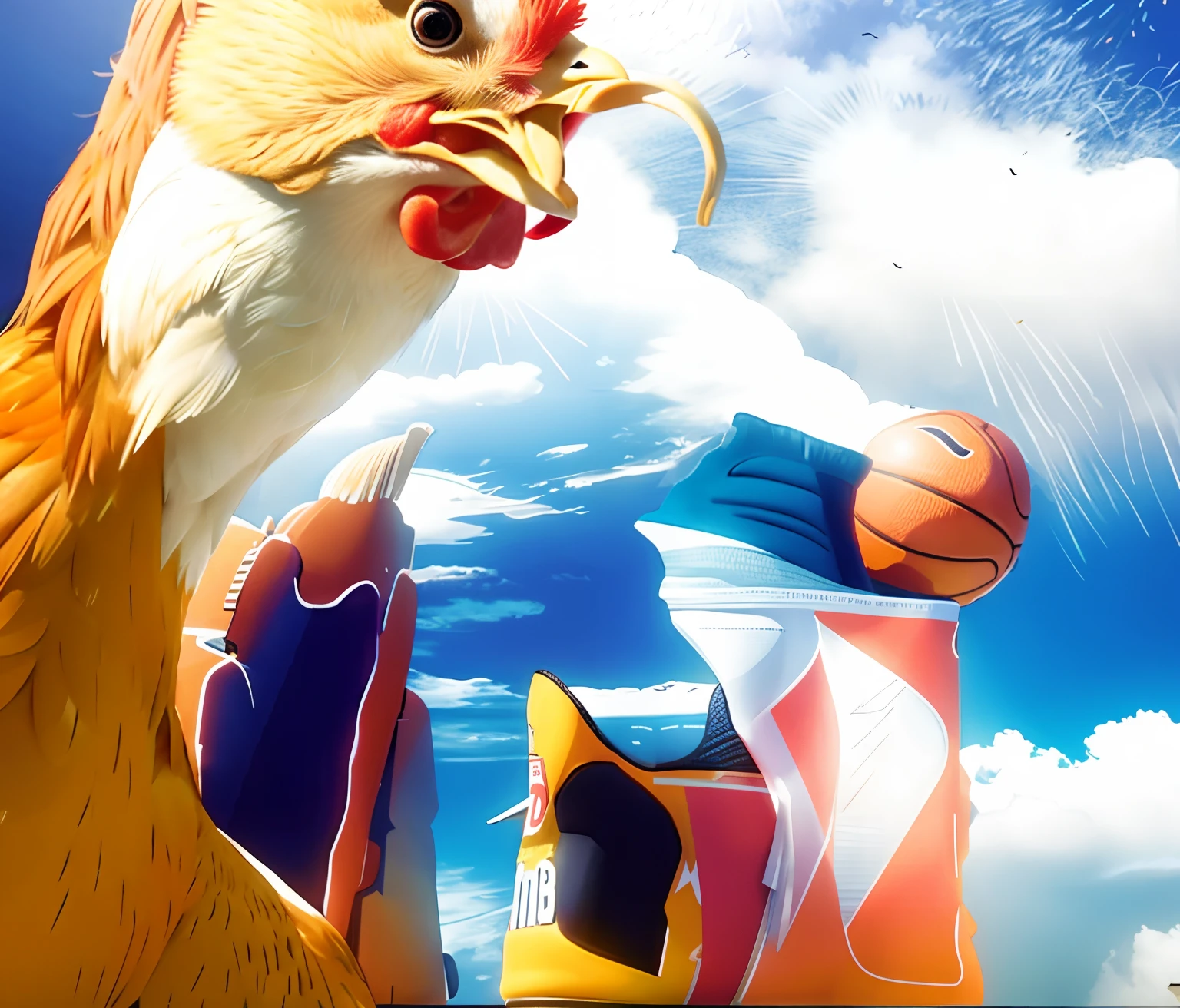 Chicken and basketball