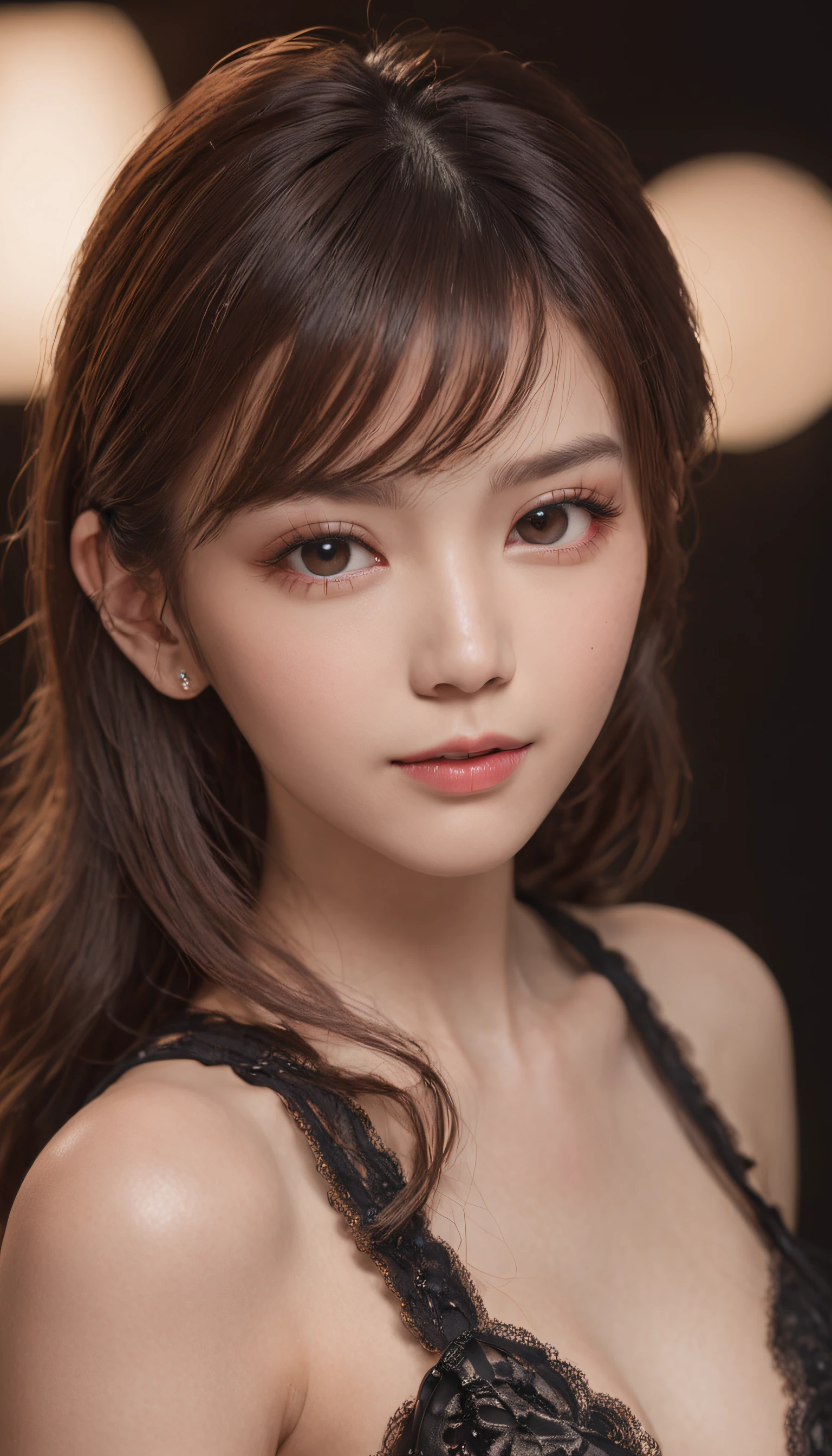 (masterpiece:1.3), high resolution, ultra detailed, extremely detailed CG unity 8k wallpaper, realistic, photo-realistic, RAW photo, beautiful detailed face, pale skin, realistic glistening skin, detailed cloth texture, detailed hair texture, Perfect body, Beautiful Face, accurate, Anatomically correct, Highly detailed face and skin texture, natural neck length, (beautiful hands), (fair skin:1.1), (well-aligned teeth:1.1), (Sweaty skin:1.2),
BREAK,
Detailed eyes, symmetric eyes, Light Brown eyes, Double eyelids, Thin eyebrows, (Glossy lips:1.4), ((A face with waiting for a kiss:1.2)), (blush:1.1), (A sparkling small hair accessory:1.1),
BREAK,
(A classy and Cute woman1.3), (nude, nsfw, nipple:1.4),
BREAK,
medium large breasts, slender figure, firm abs,
((ponytail, Dark blonde hair, wavy hair, long hair, asymmetric bangs:1.2)), (looking at viewer), (cowboy shot:1.2), From above,
BREAK,
((Sitting side by side on the backseat of a office)), (((A view of Tokyo outside the window at Night:1.3))),