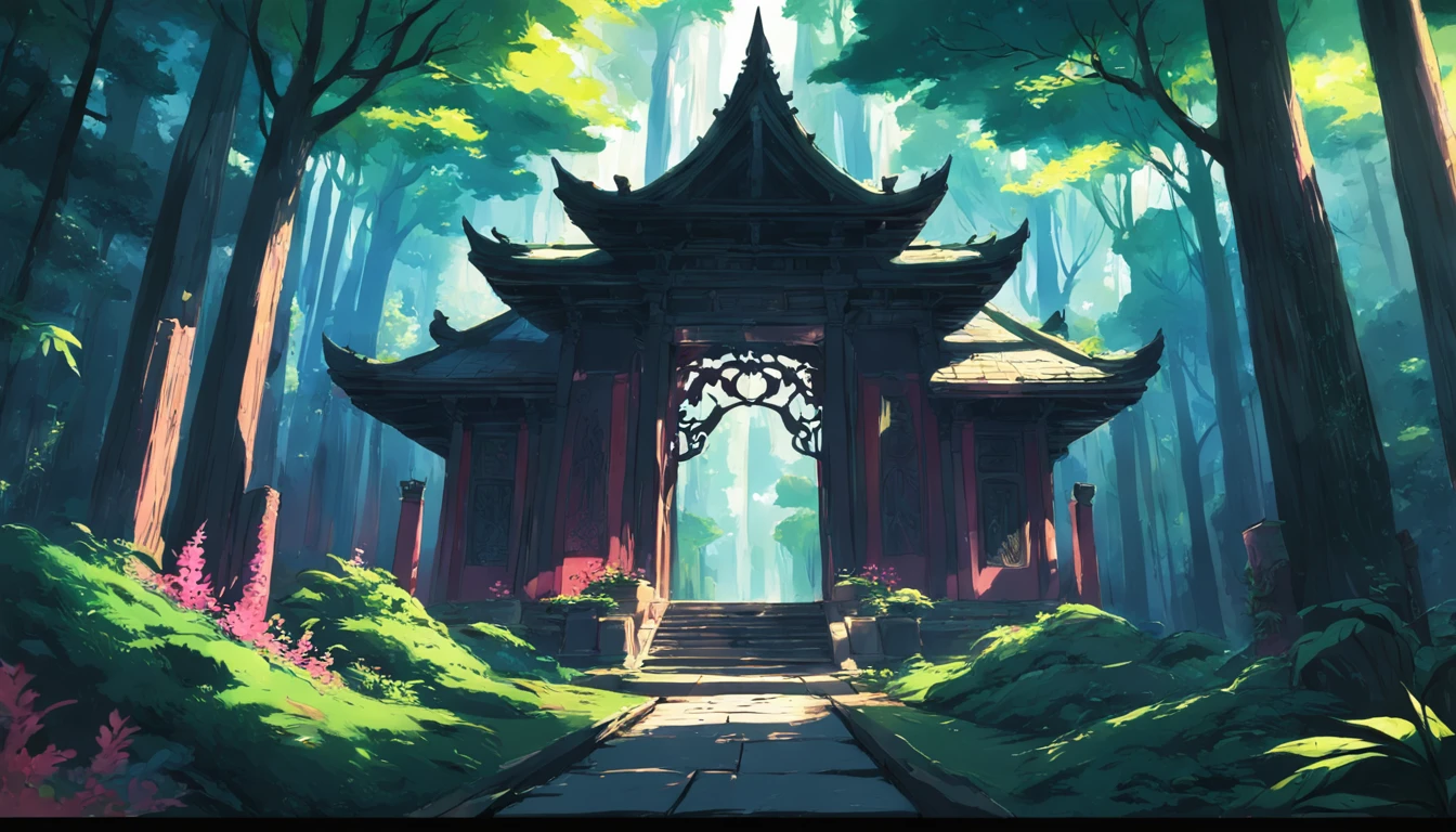 Temple,the lush vegetation,Hidden trails,