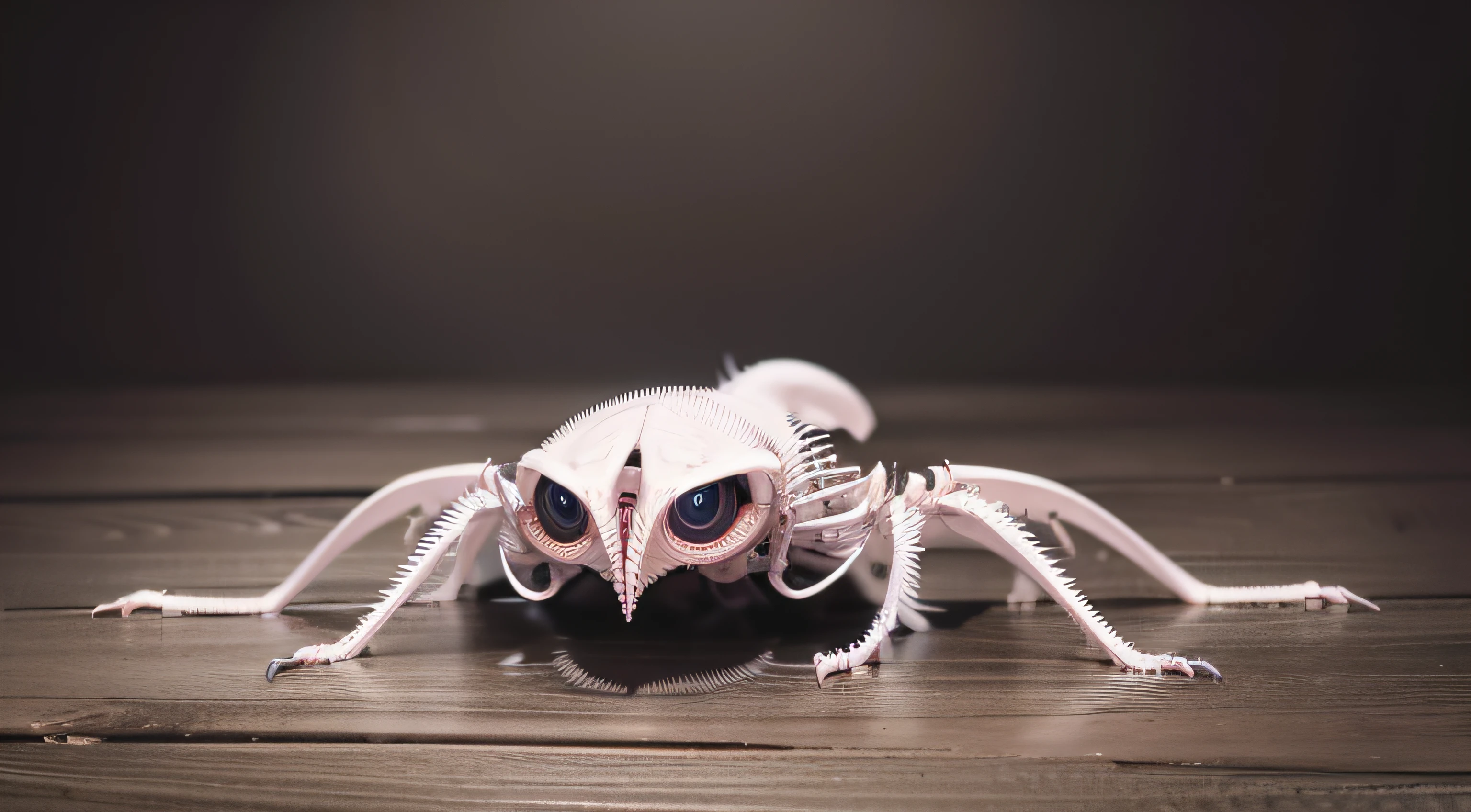 On the dissection table, There is an unknown creature that is dissected, Lie on your back on all fours, Dissected, pov