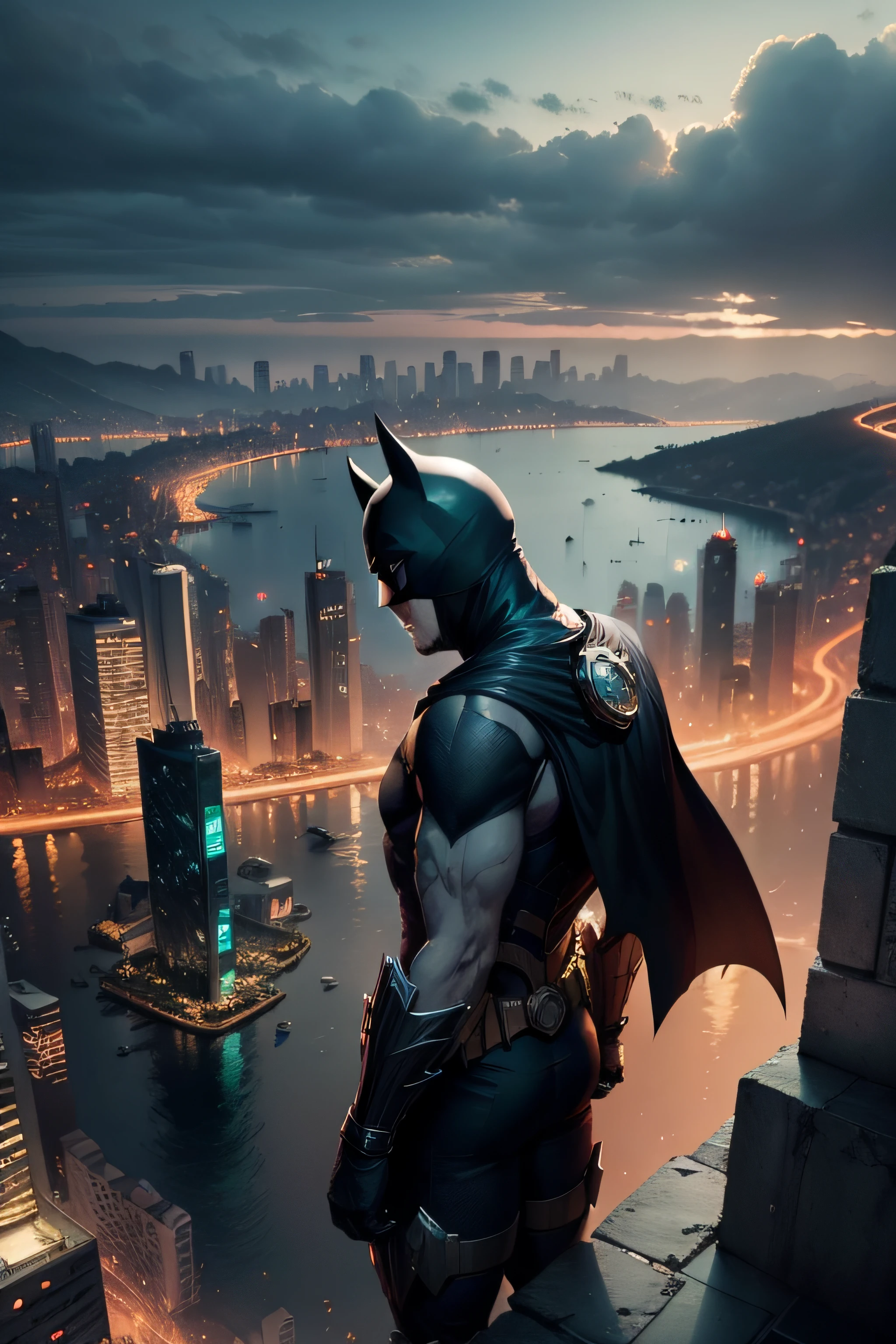 crie uma imagem de gothan city, cidade do batman