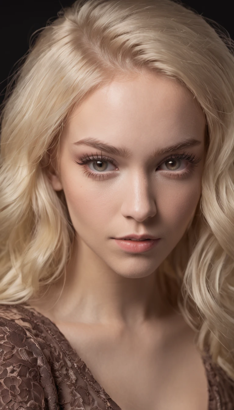 Female naked music producer blonde eighteen year old Djing in a dark rundown bar (masterpiece), best quality, expressive eyes, perfect face,