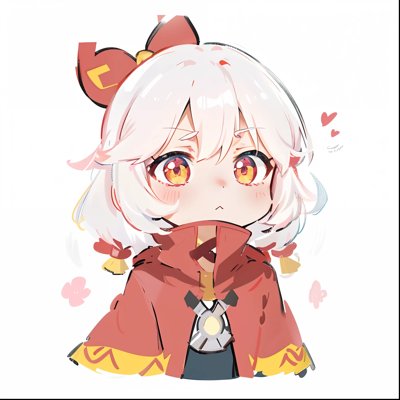 Close-up of heart-shaped cartoon characters, Half caller, half fragrance, Aromatic, Ayaka Genshin impact, megumin from konosuba, shirabii, small curvaceous loli, Anime moe art style, neferpitou, Loli, ryuko matoi, Keqing from Genshin Impact