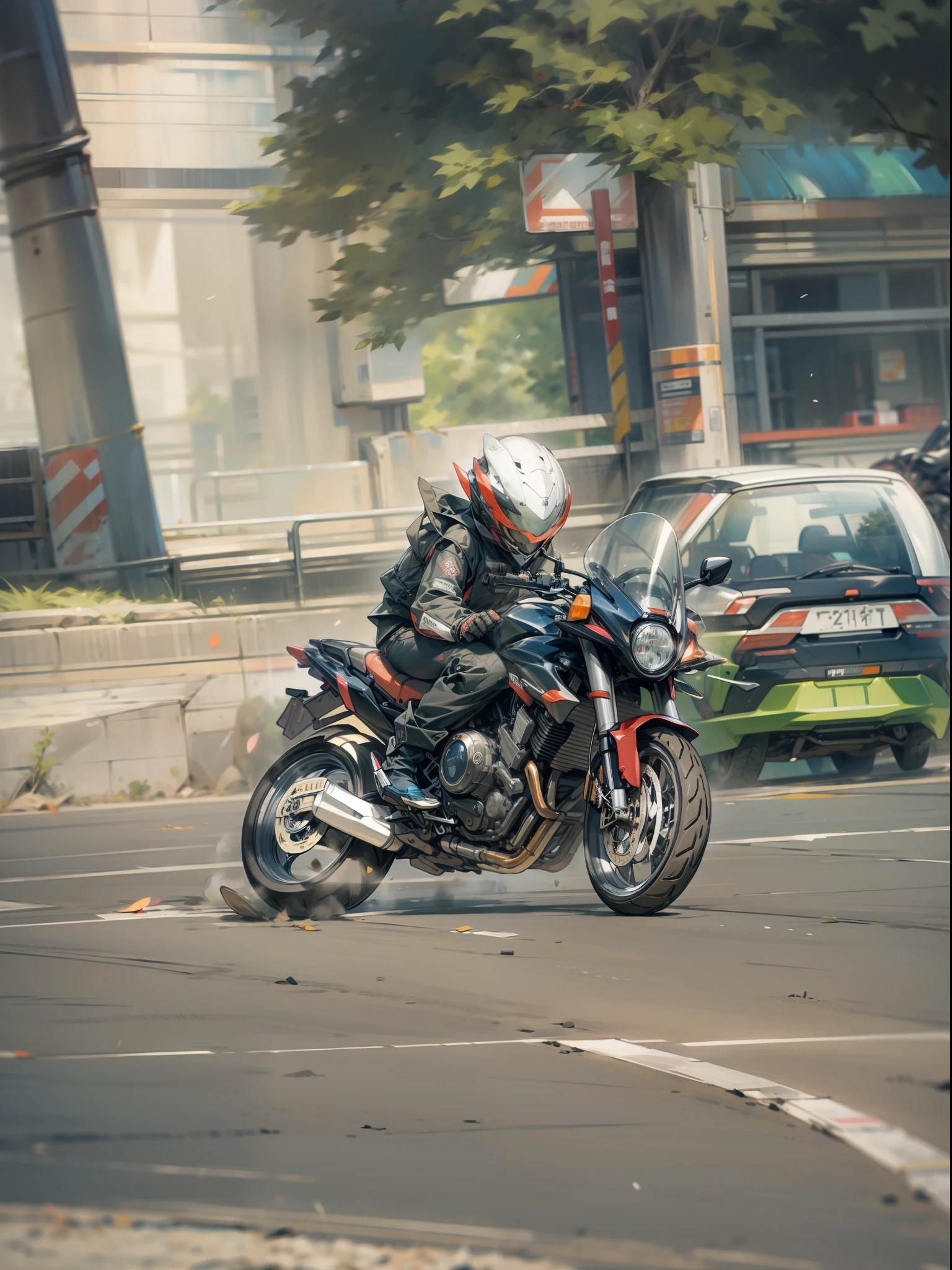 Start running on a stolen motorcycle