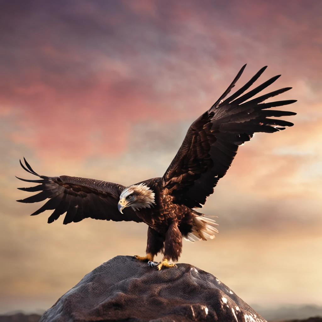 Eagle with lamp in hand , estilo e sports