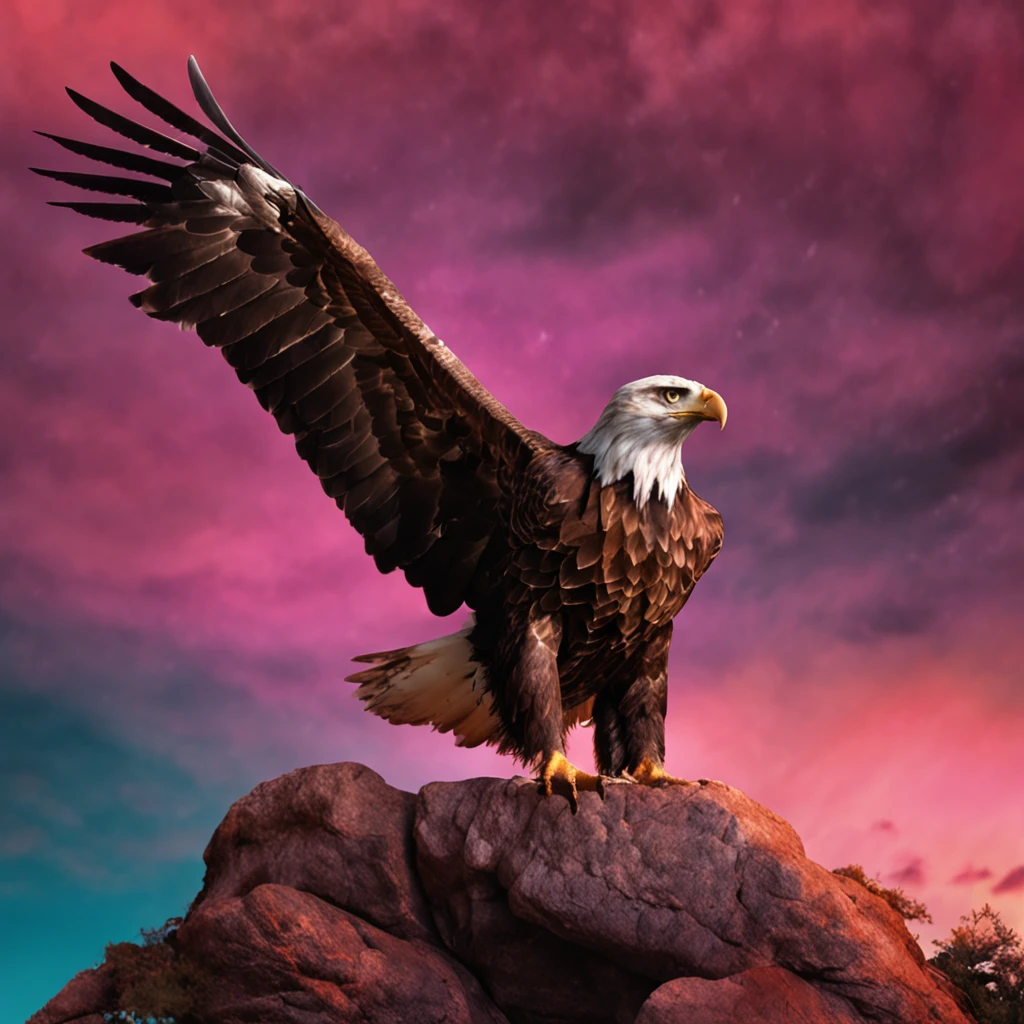 Eagle with lamp in hand , estilo e sports