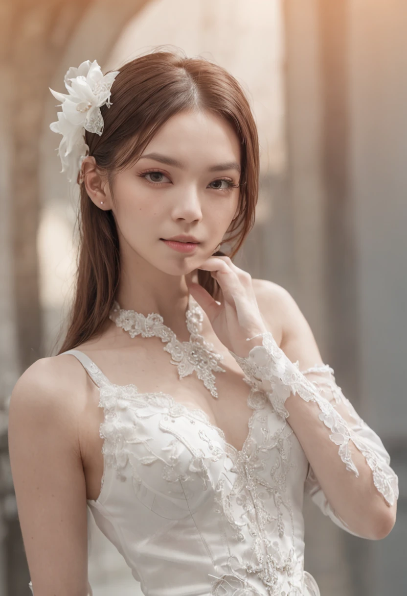 NSFW, (Young people), (A high resolution: 1.2), (Best quality: 1.2), (super-fine: 1.2), Movie lighting, (1girll), (Shiny skin), angle of view, Front, (Single focus: 1.2), (Dynamic Angle), (Flawless face, (Beautiful and charming), A girl, Black skinny suit, White boots, White gloves, sunglasses